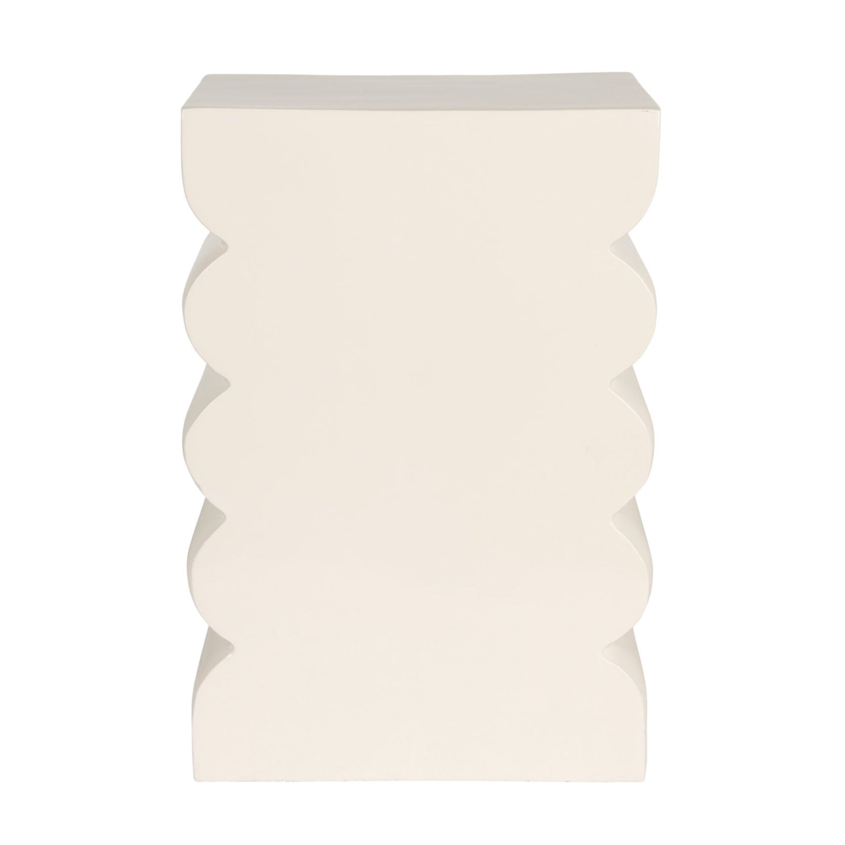 Zuiver Curves Shiny Beige Stool Side Table
