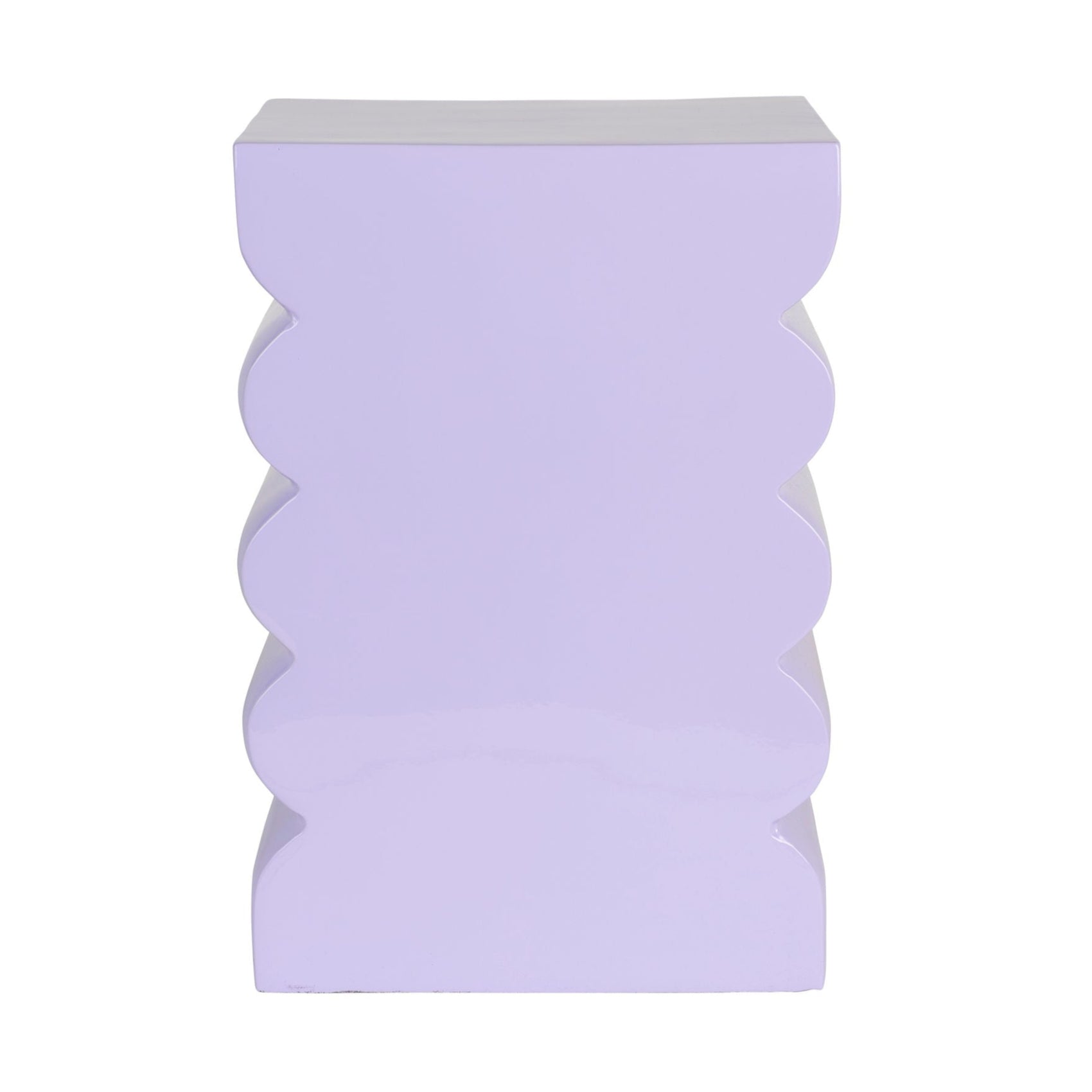 Zuiver Curves Shiny Lilac Stool Side Table