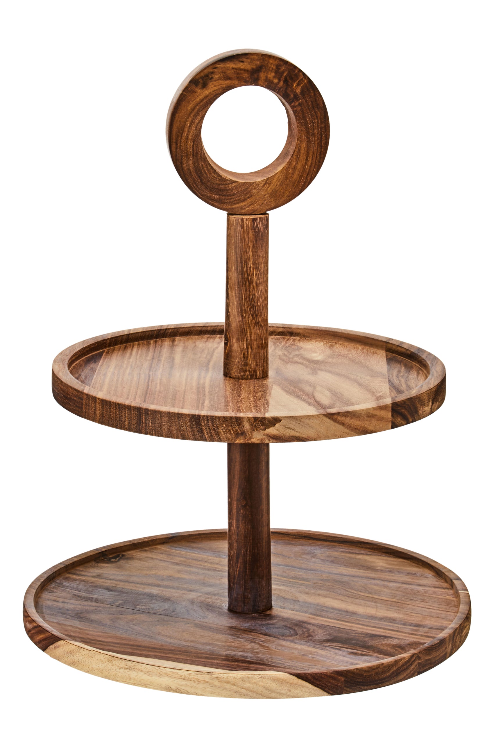 Rubin Sheesham Wood 2 Tier Cake Stand