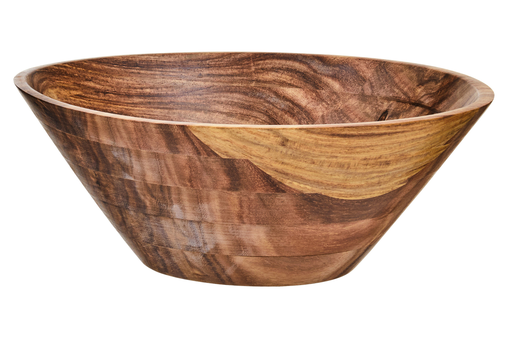 Ebury Large Round Sheesham Wood Tapered Salad Bowl