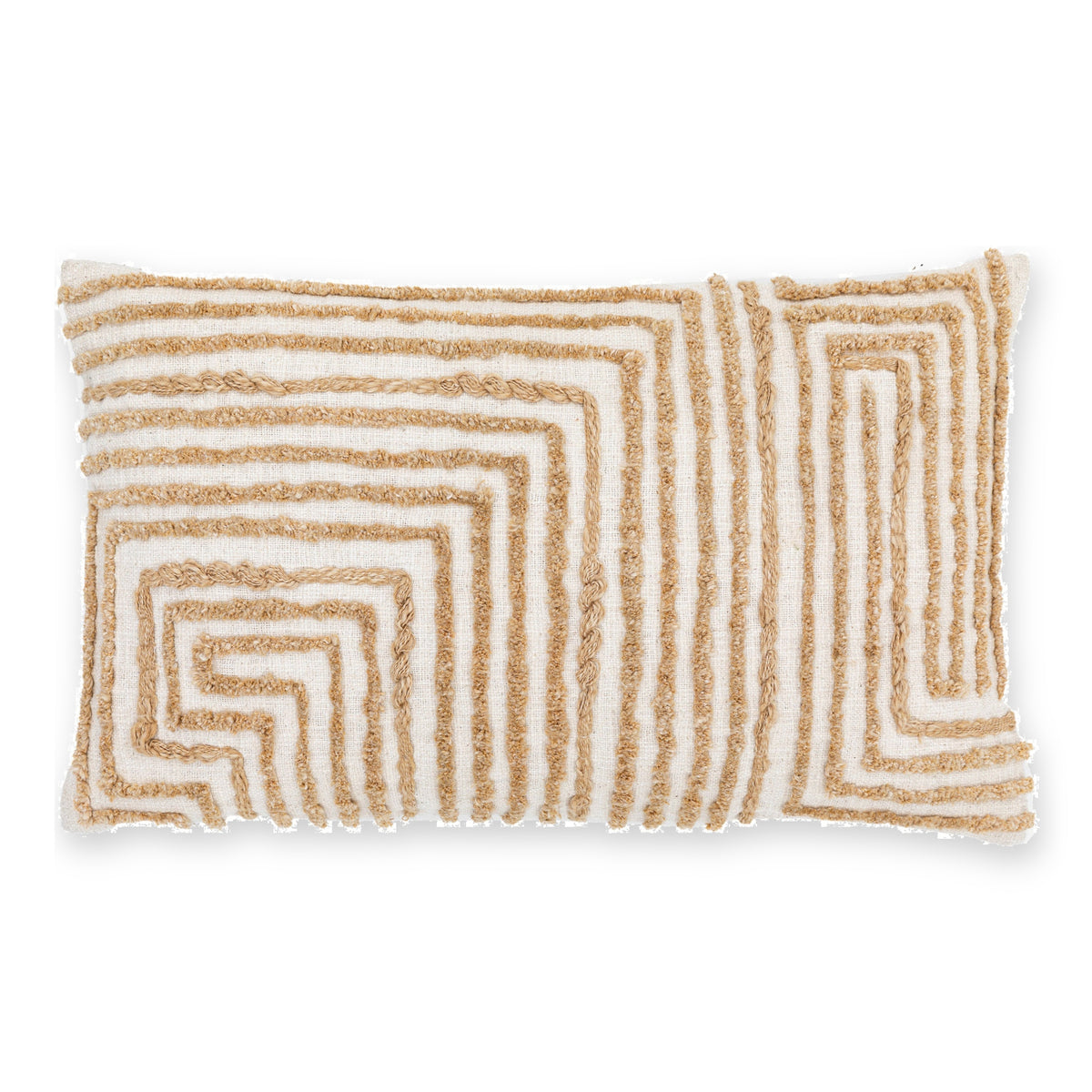Viola Geometric Natural Rectangle Cushion