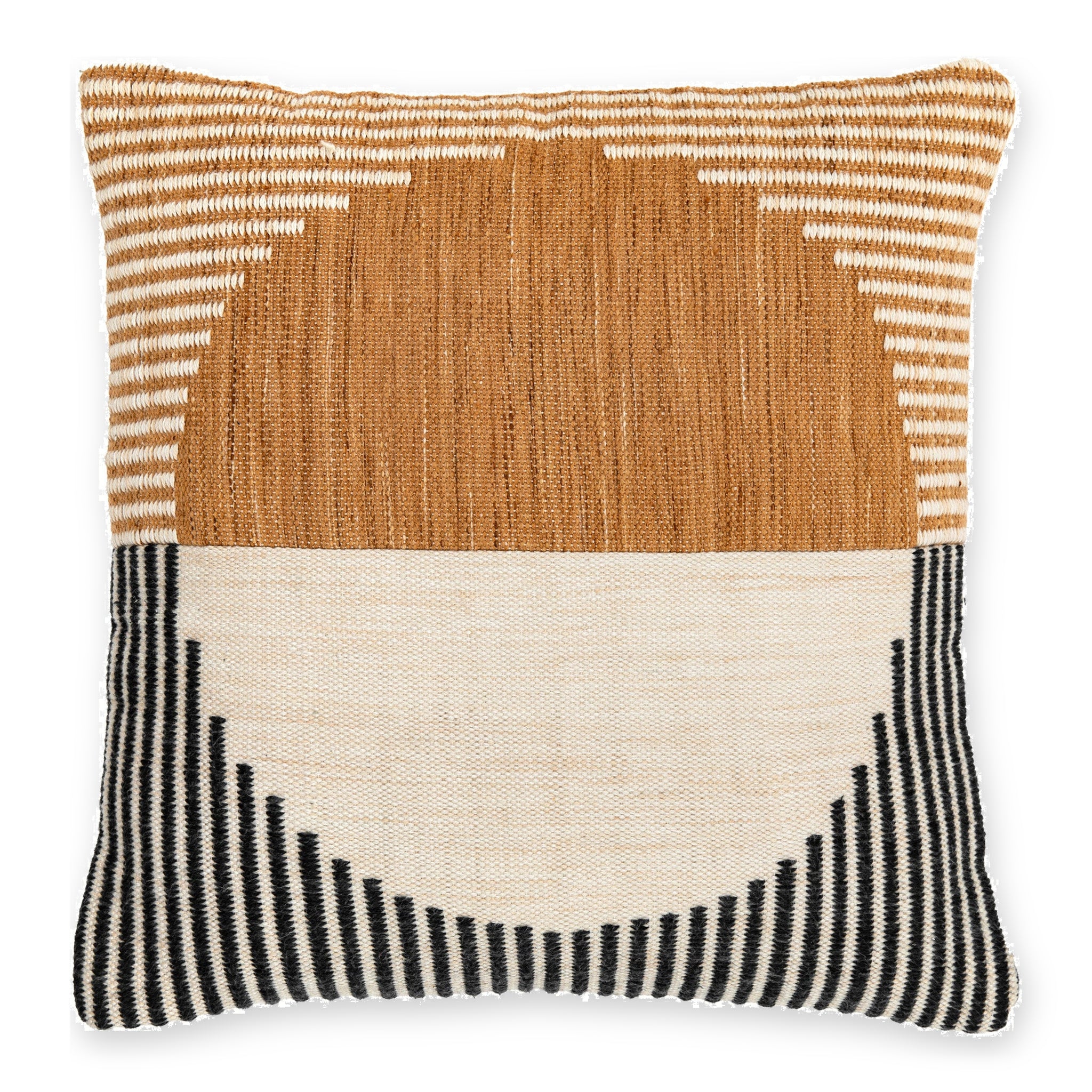 Bowen Geometric Cream & Rust Square Cushion