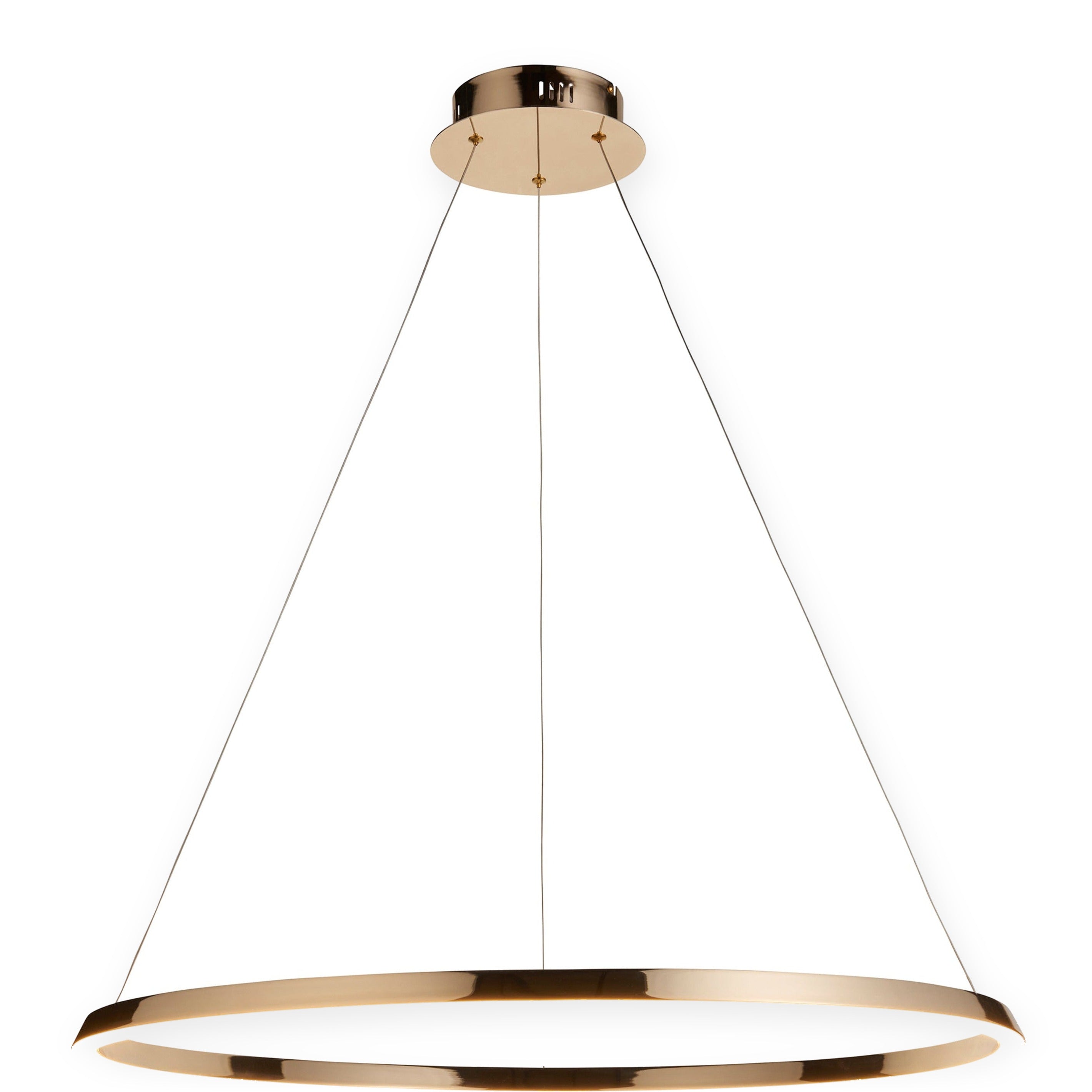 Narissa French Gold Finish Halo LED Pendant Light