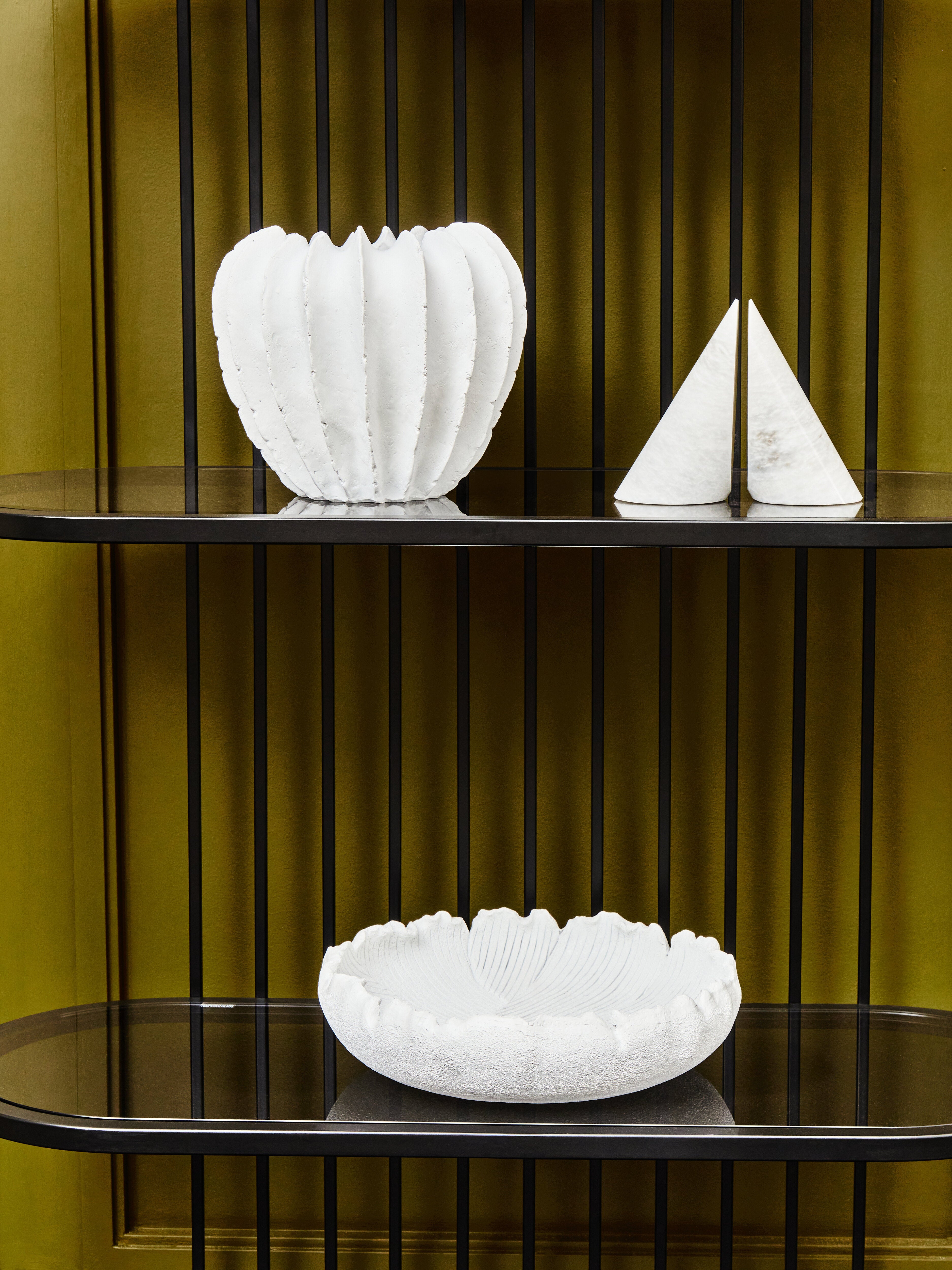 Bobbin Textured White Vase
