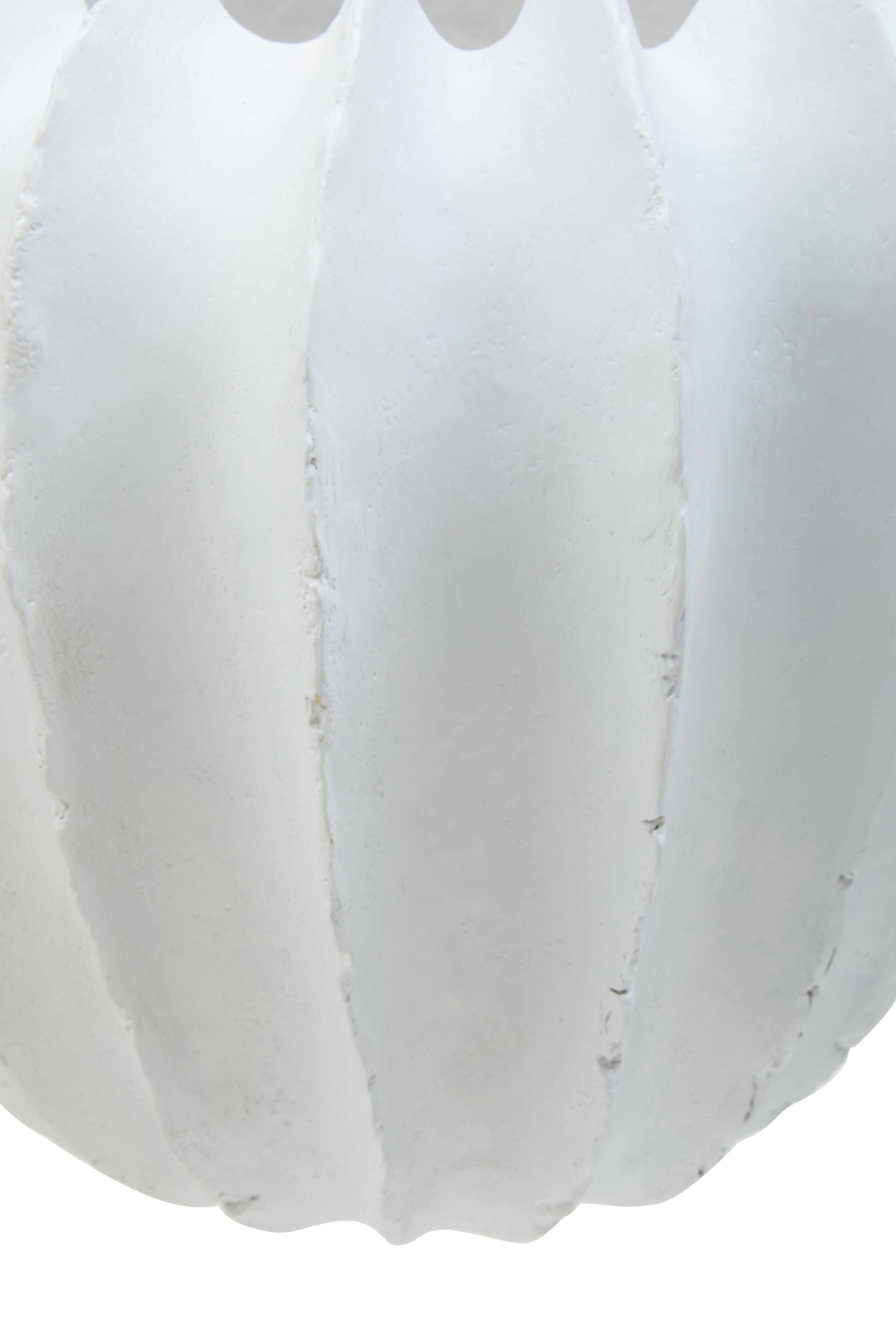 Bobbin Textured White Vase