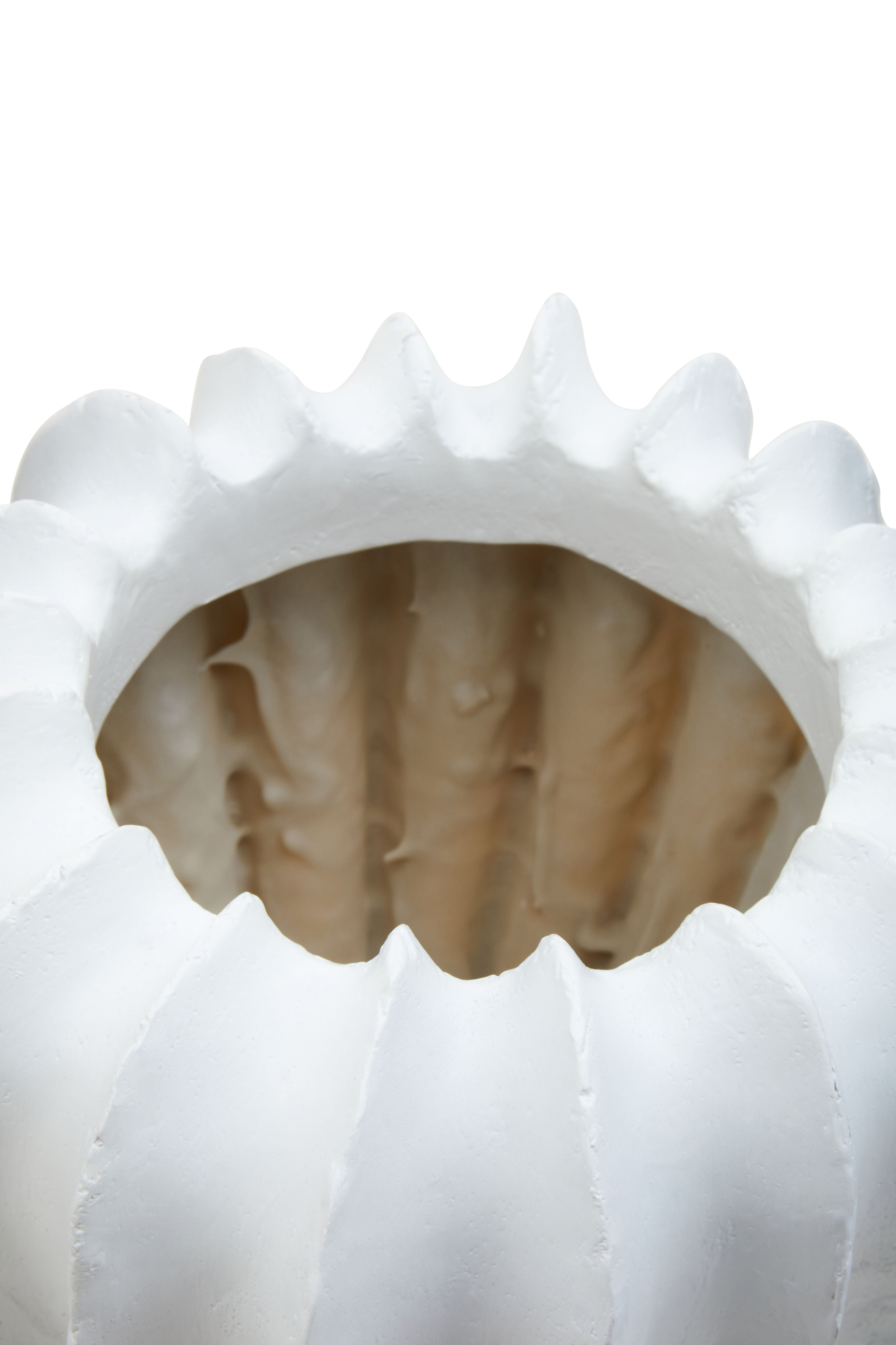 Bobbin Textured White Vase