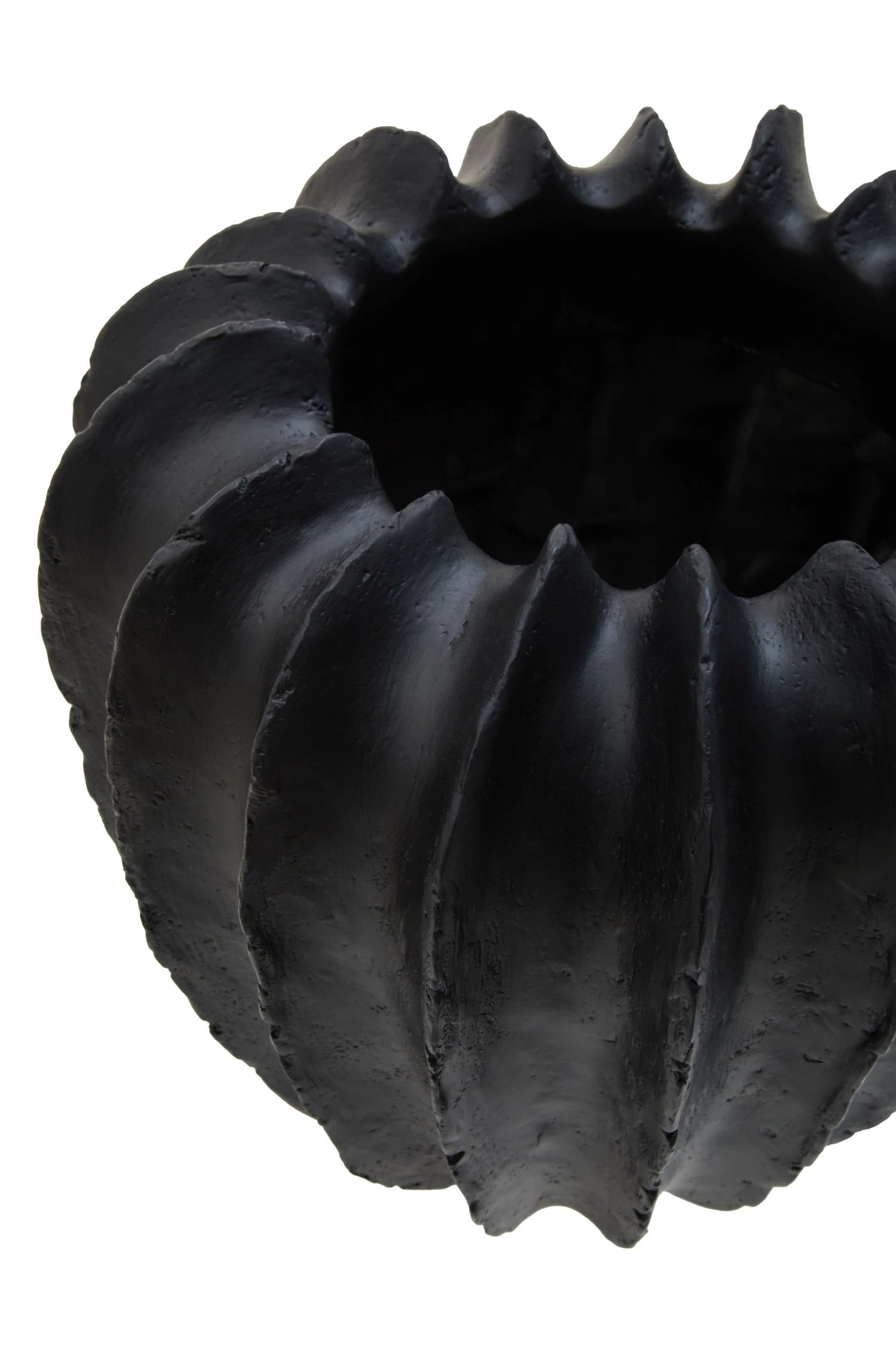 Forma Black Textured Vase