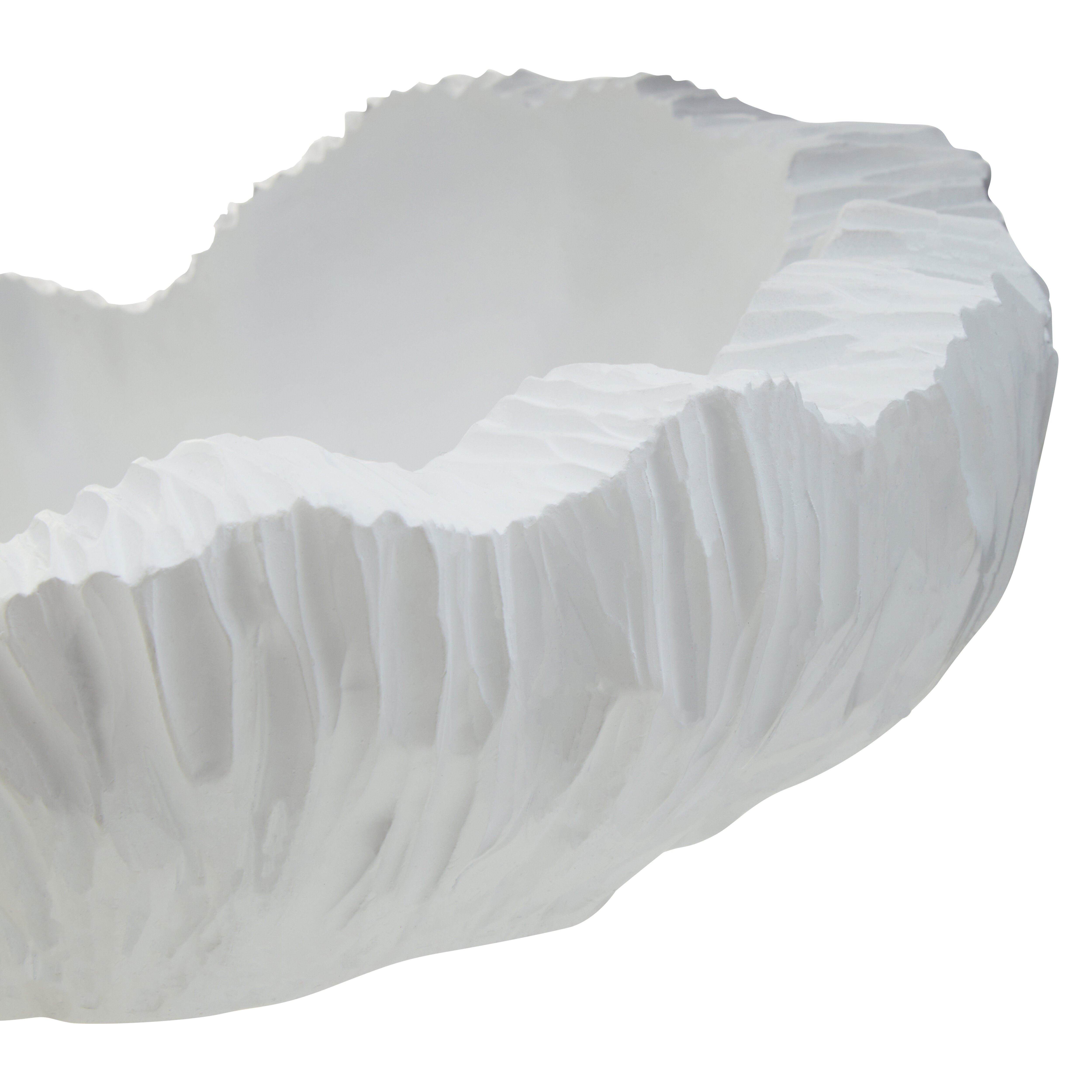 Bobbin Textured White Bowl