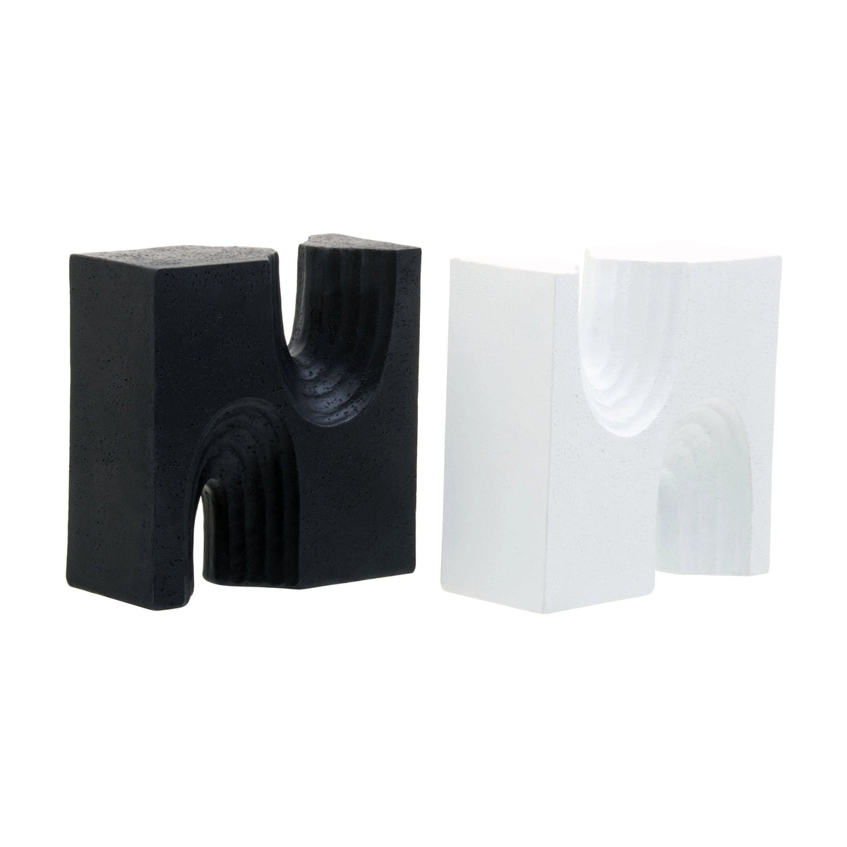 Set of 2 Forma Black & White Bookends