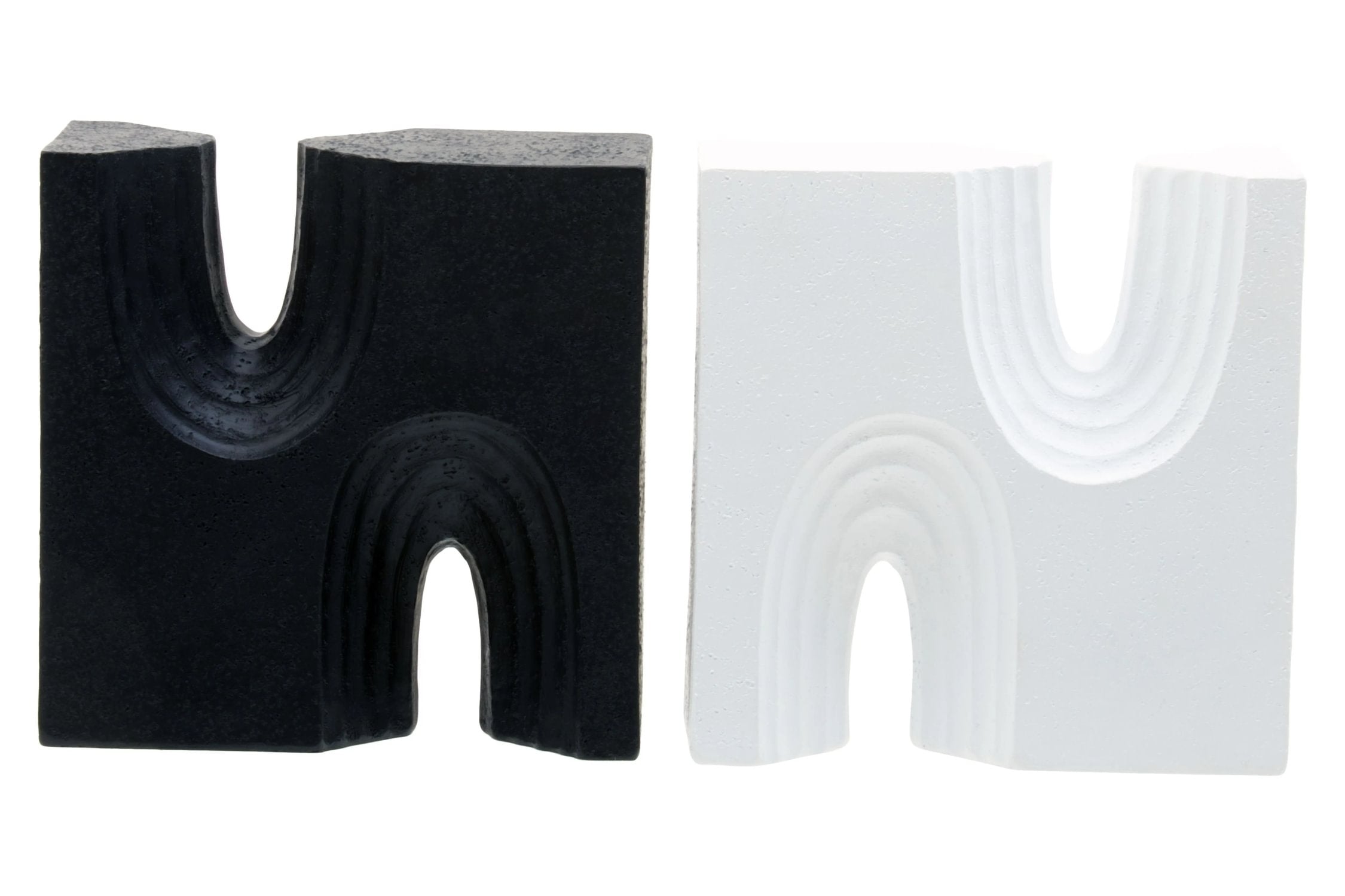 Set of 2 Forma Black & White Bookends
