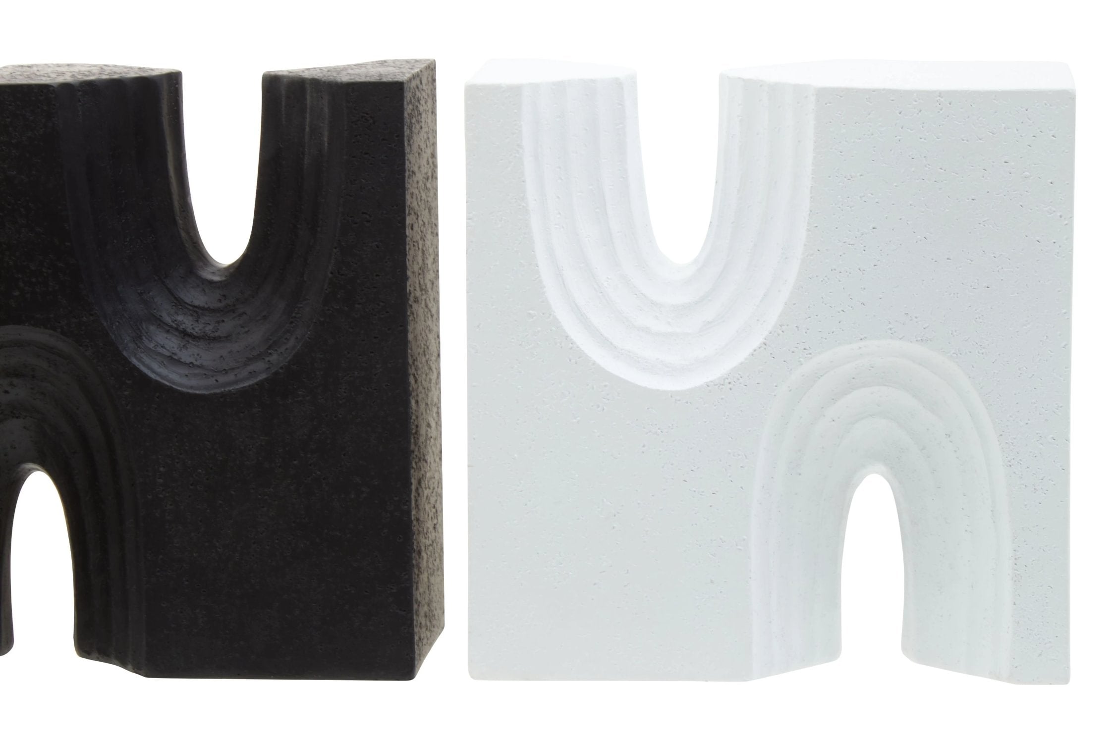 Set of 2 Forma Black & White Bookends