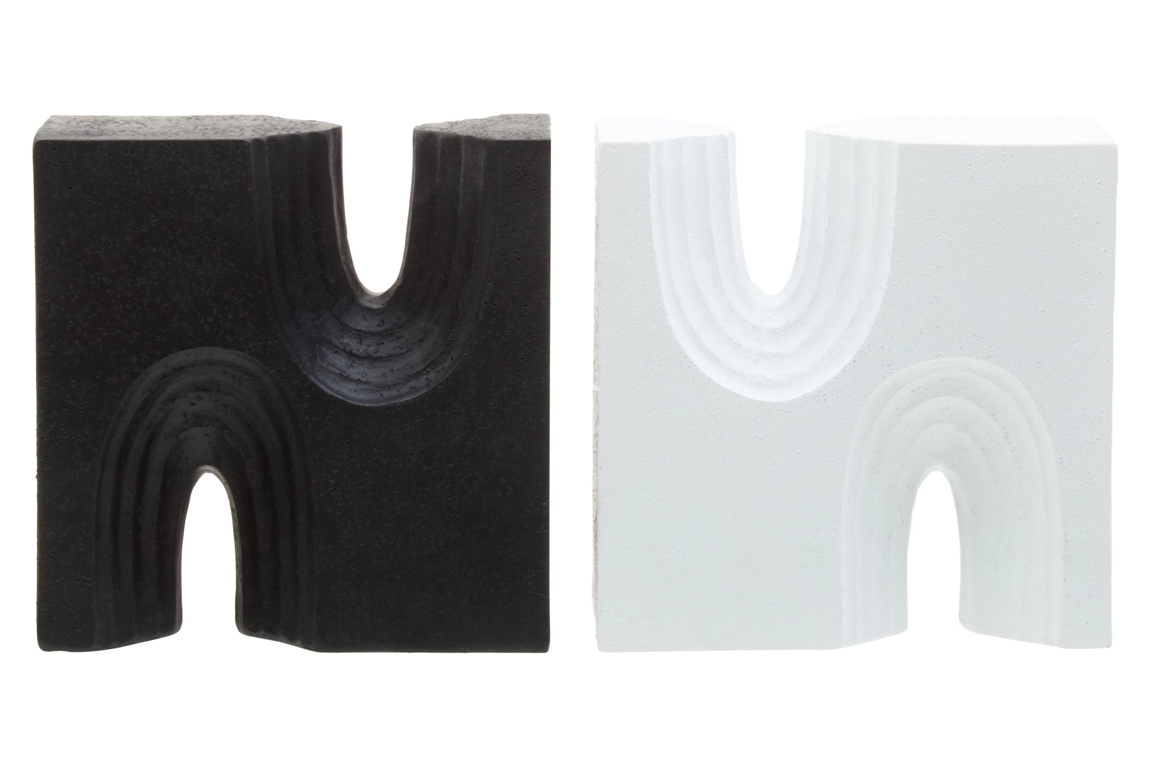 Set of 2 Forma Black & White Bookends