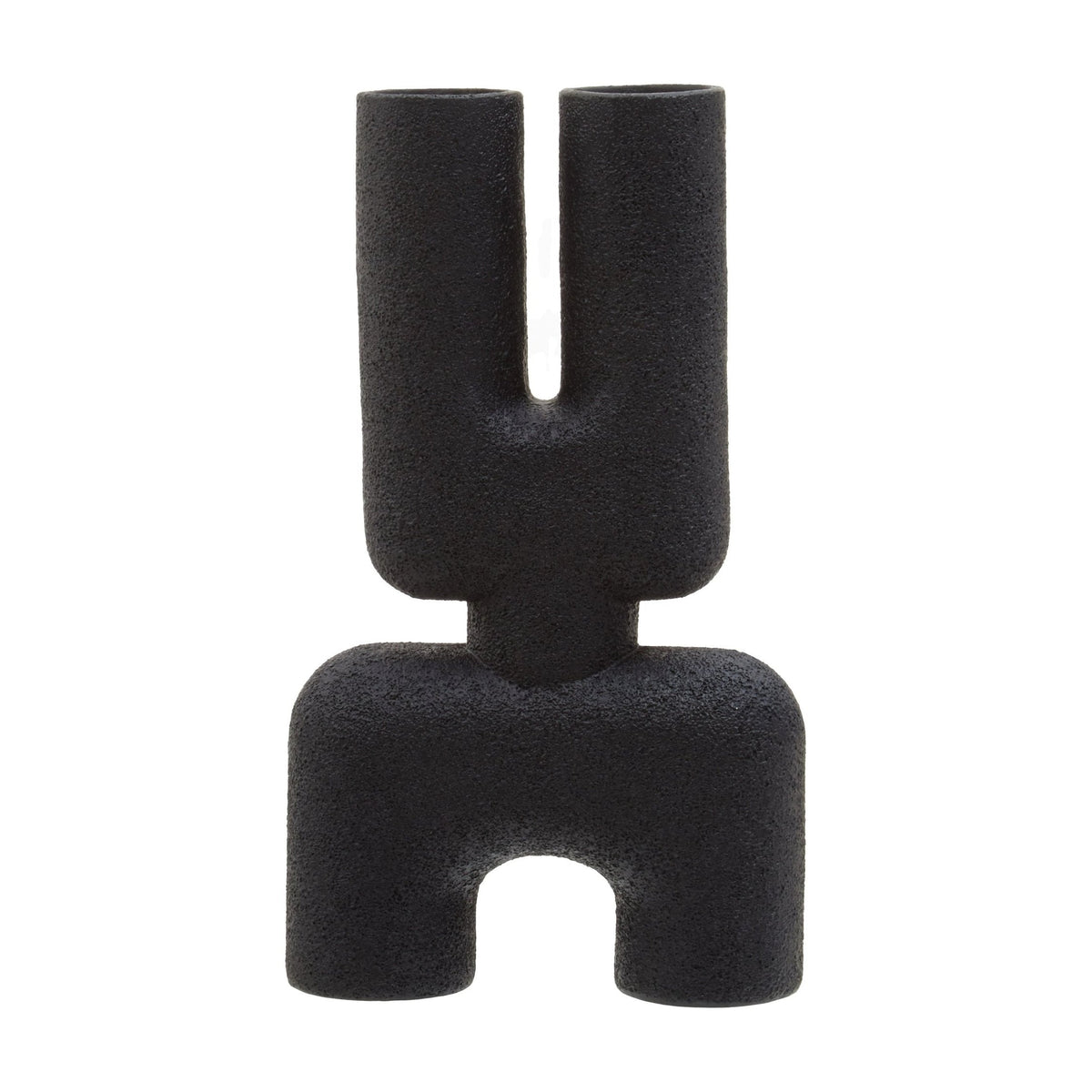 Forma Large Black Sculptural Vase