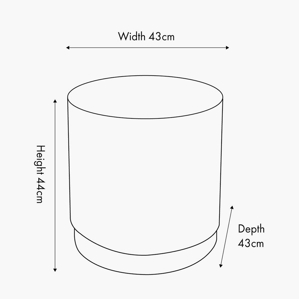 Sassari Taupe Teddy Boucle Pouffe