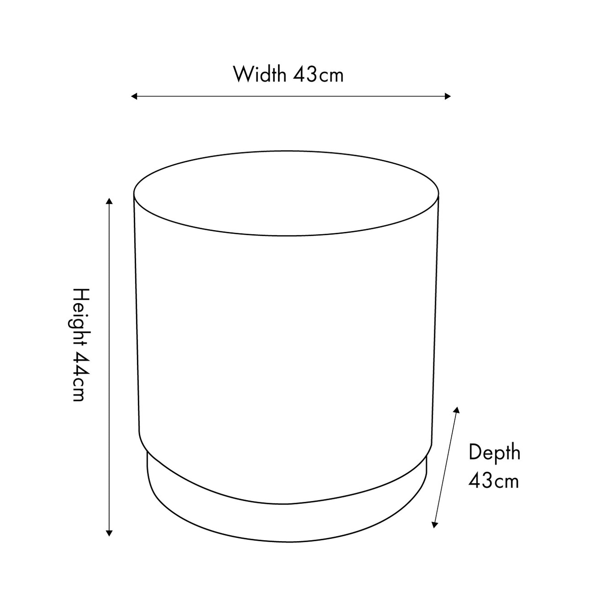 Sassari White Teddy Boucle Pouffe