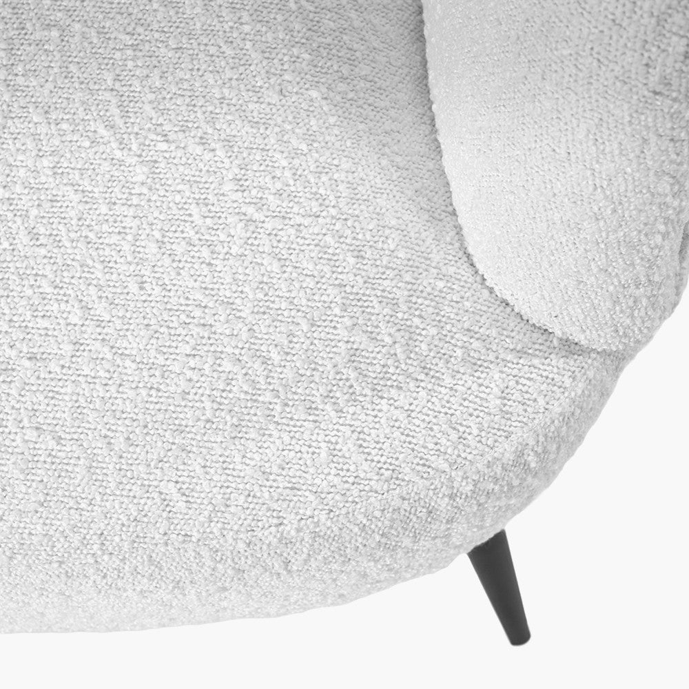Siena White Boucle Tub Armchair