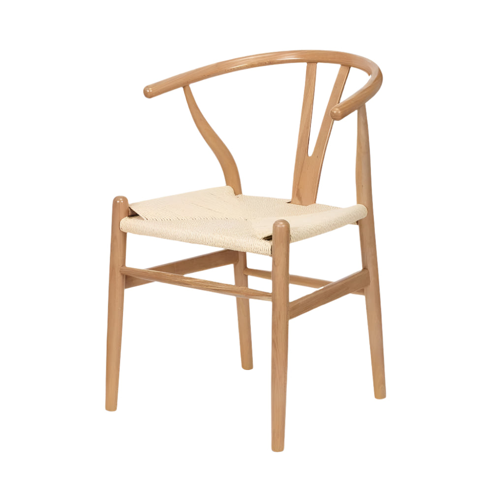Quinn Natural Beech Wood & Natural Paper Rope Dining Chair