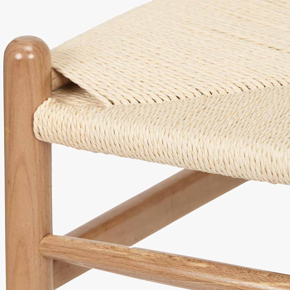 Quinn Natural Beech Wood & Natural Paper Rope Dining Chair