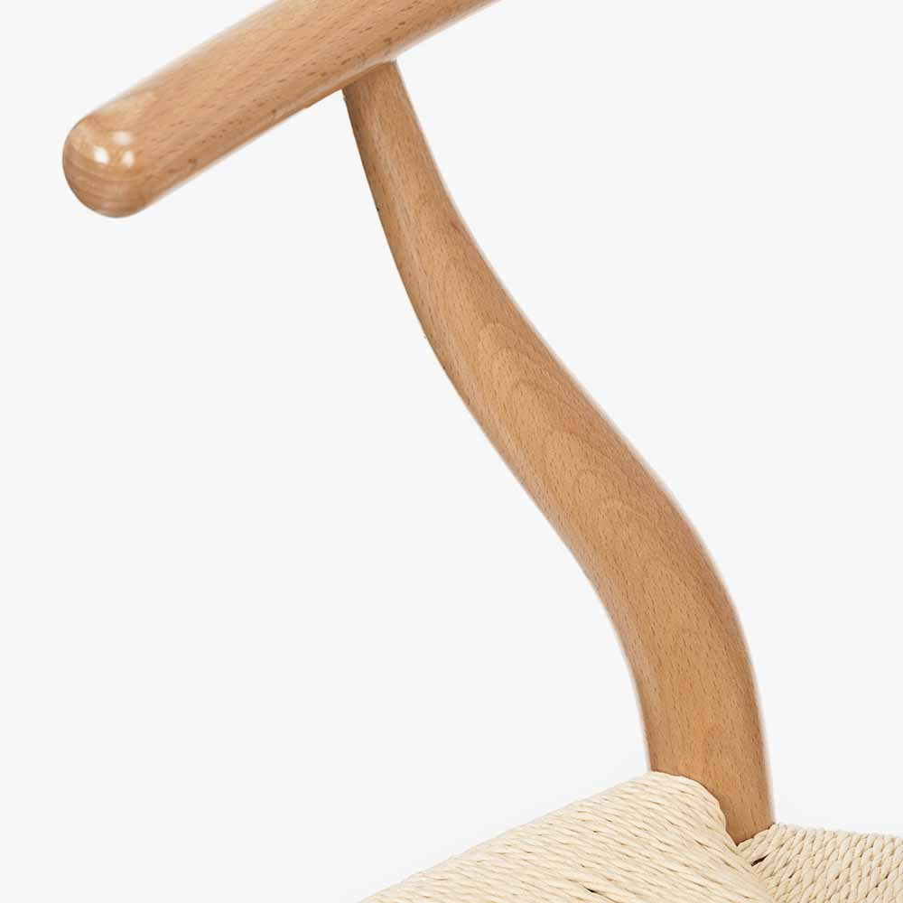 Quinn Natural Beech Wood & Natural Paper Rope Dining Chair