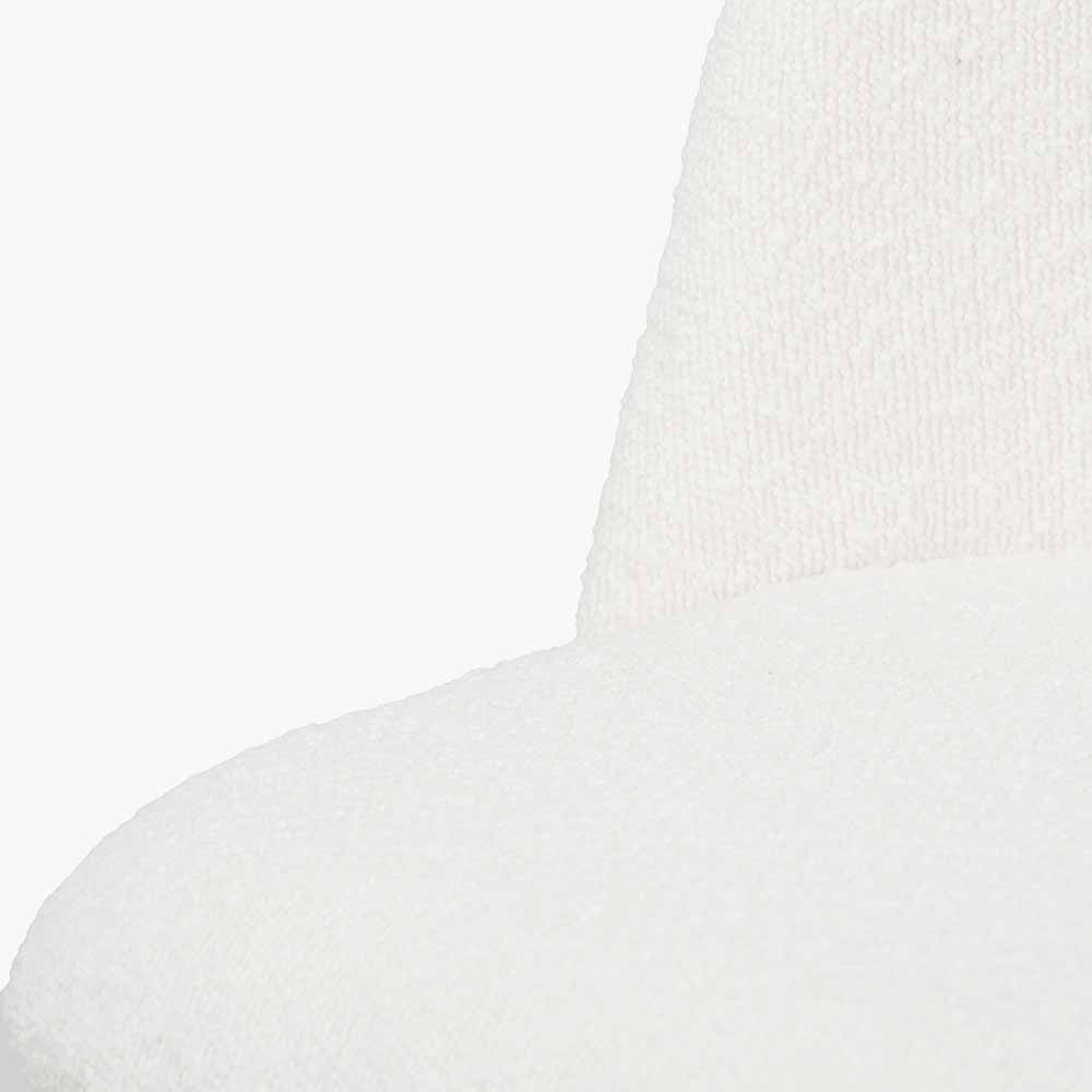 Turi White Boucle & Black Bar Stool