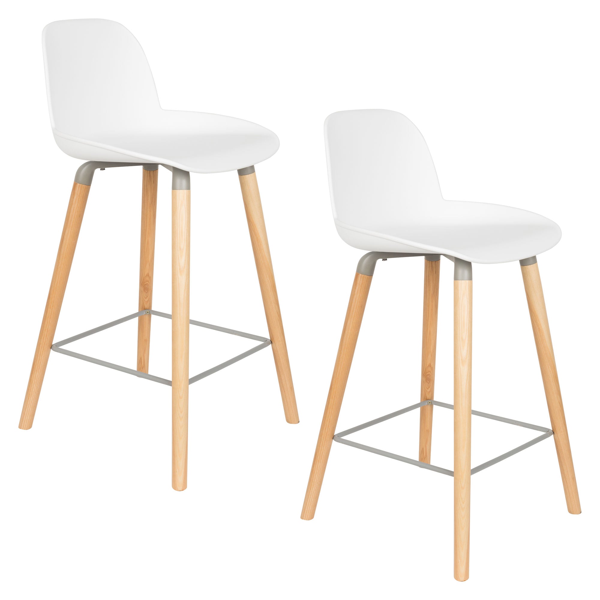 Zuiver Set of 2 Albert Kuip White Counter Stool