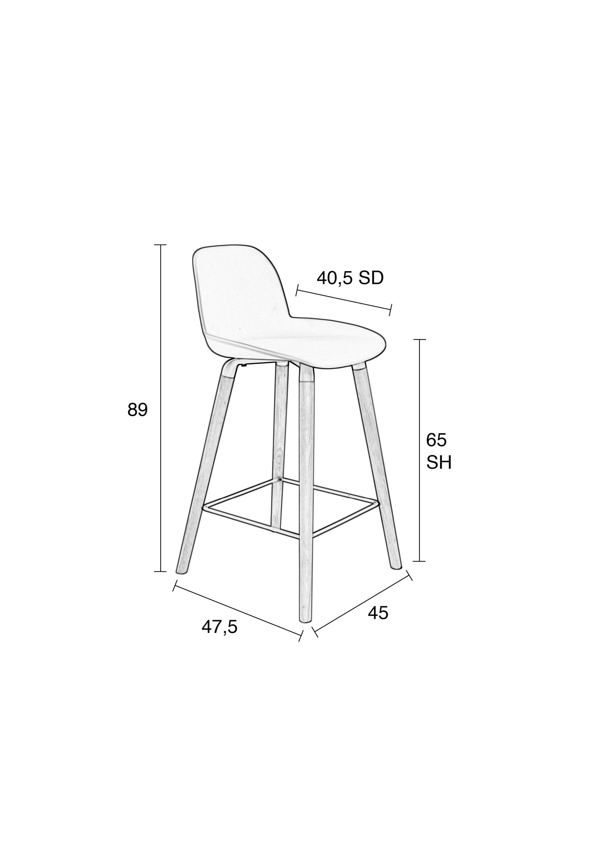 Zuiver Set of 2 Albert Kuip White Counter Stool