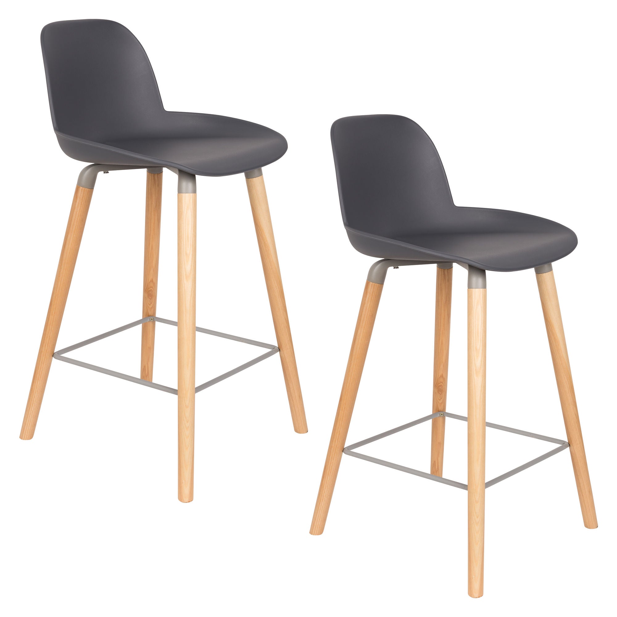Zuiver Set of 2 Albert Kuip Dark Grey Counter Stool
