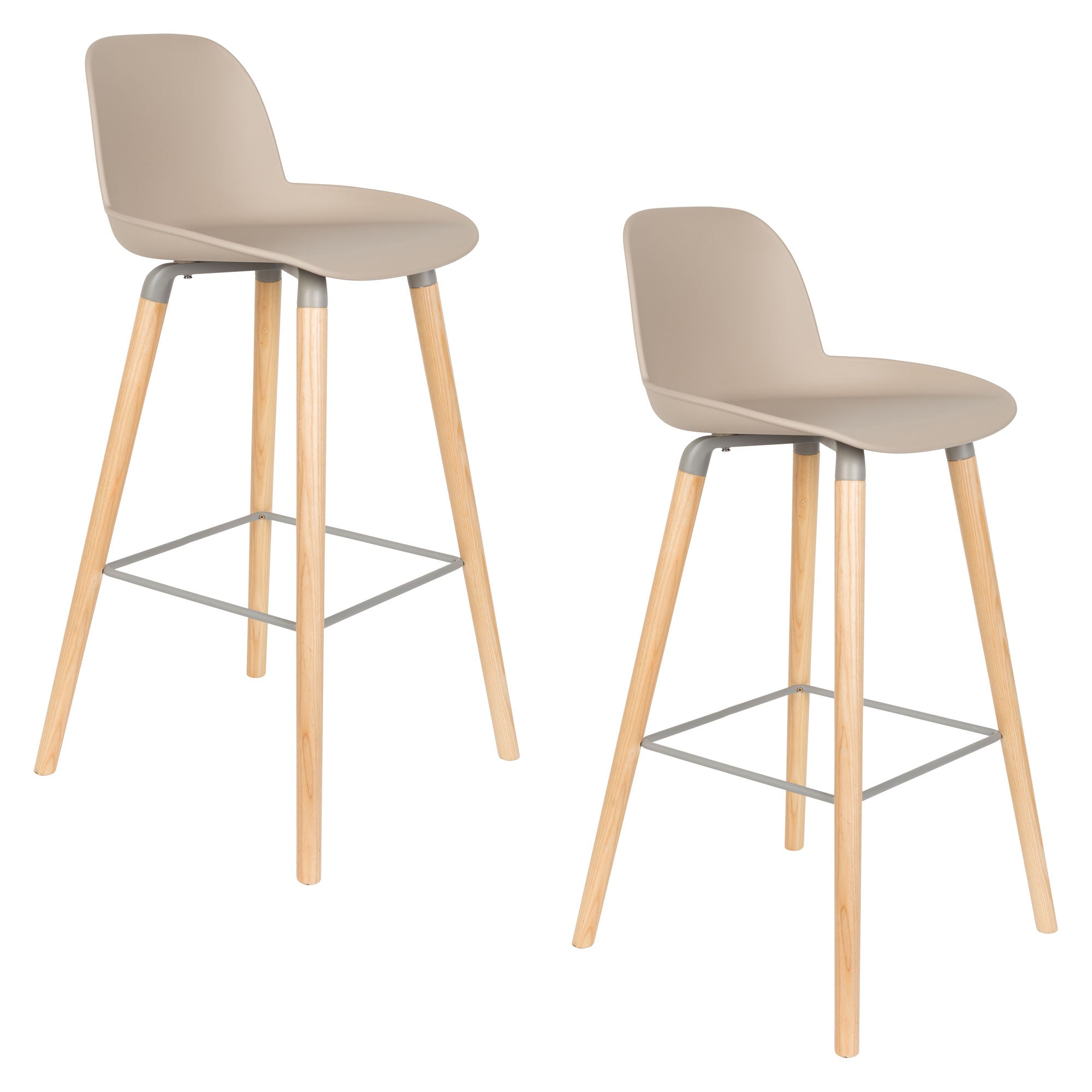 Zuiver Set of 2 Albert Kuip Taupe Bar Stool
