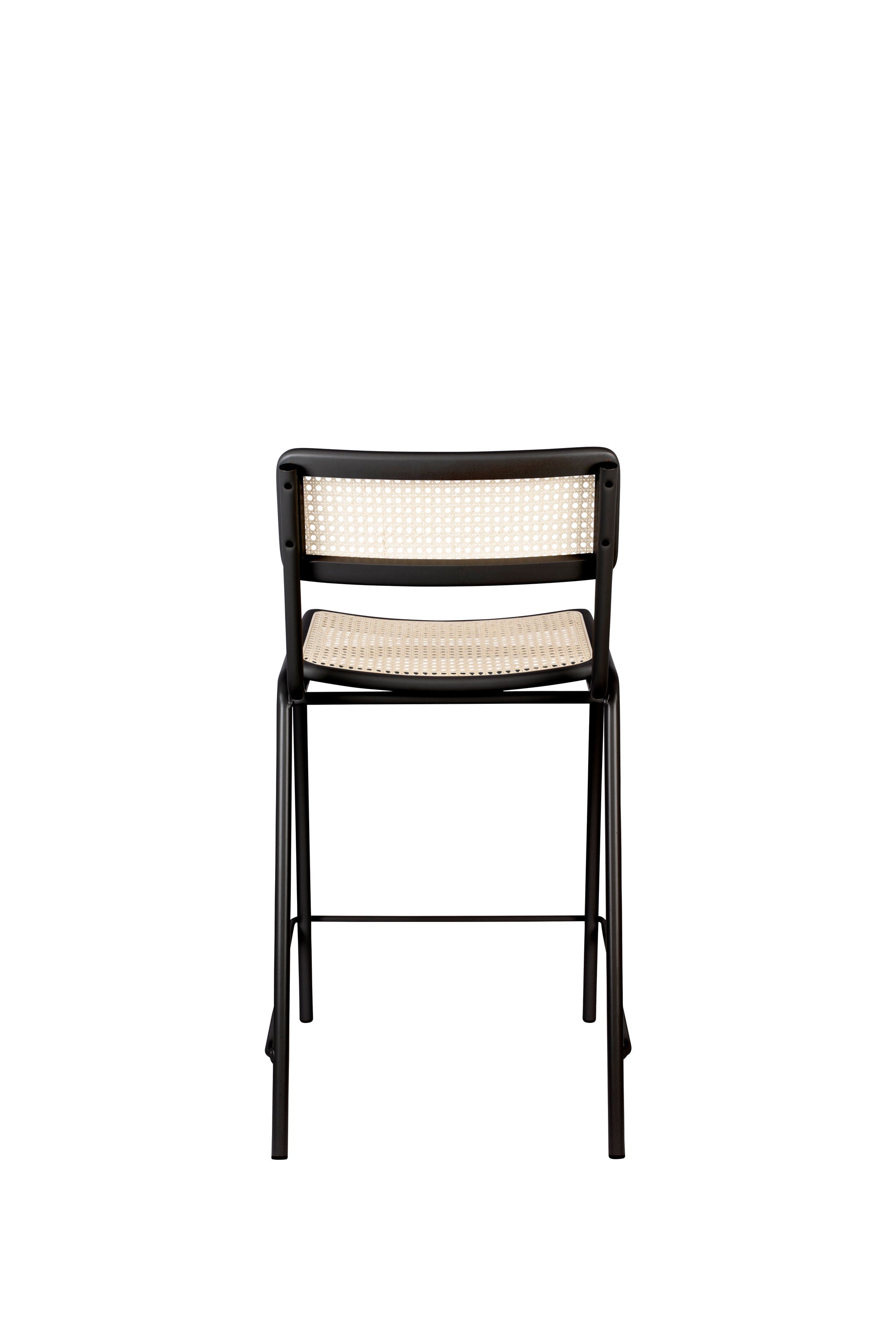 Zuiver Set of 2 Jort Black & Natural Rattan Counter Stool