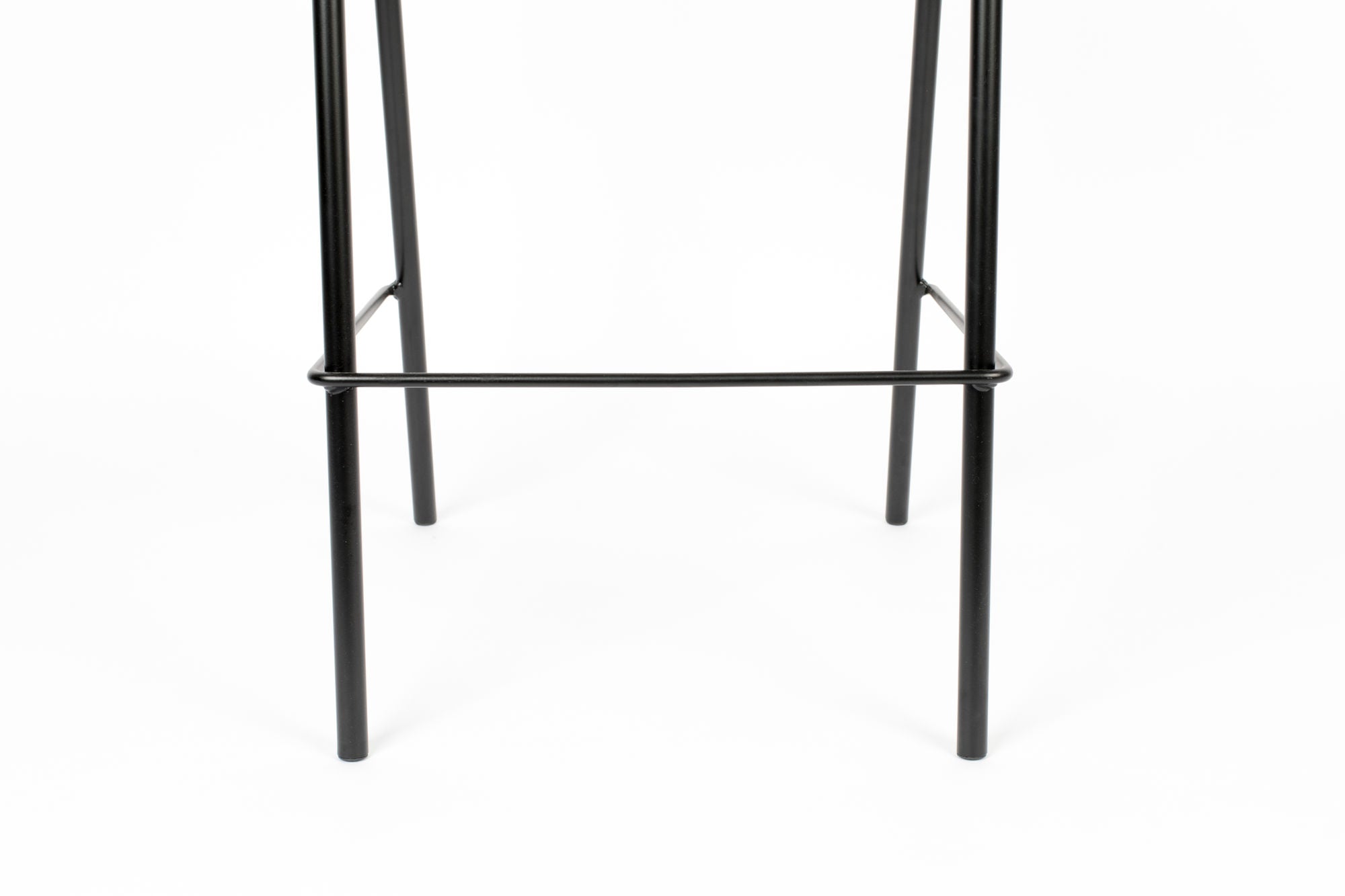 Zuiver Set of 2 Jort Black & Natural Rattan Bar Stool