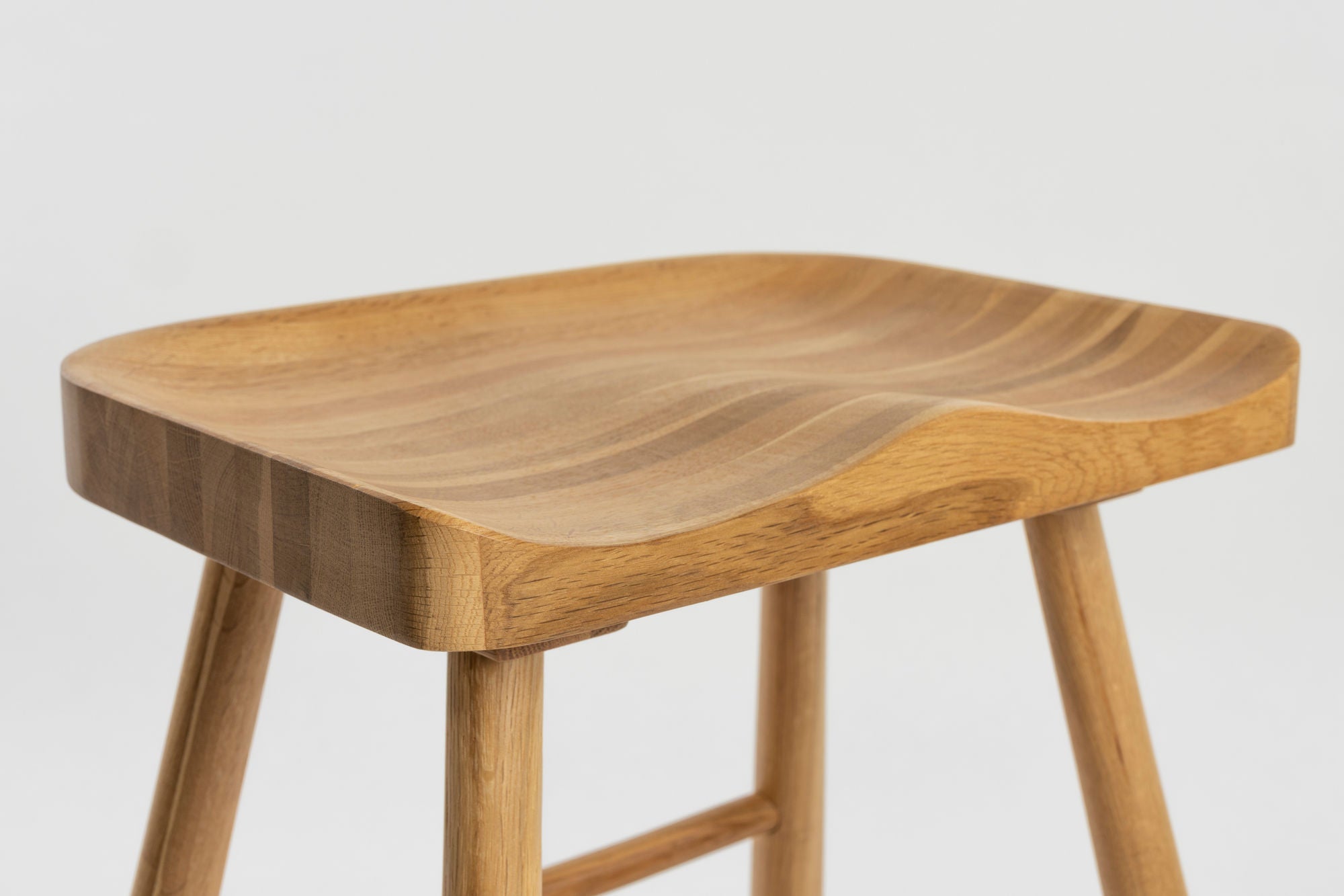 Vander Natural Oak Wood Counter Stool