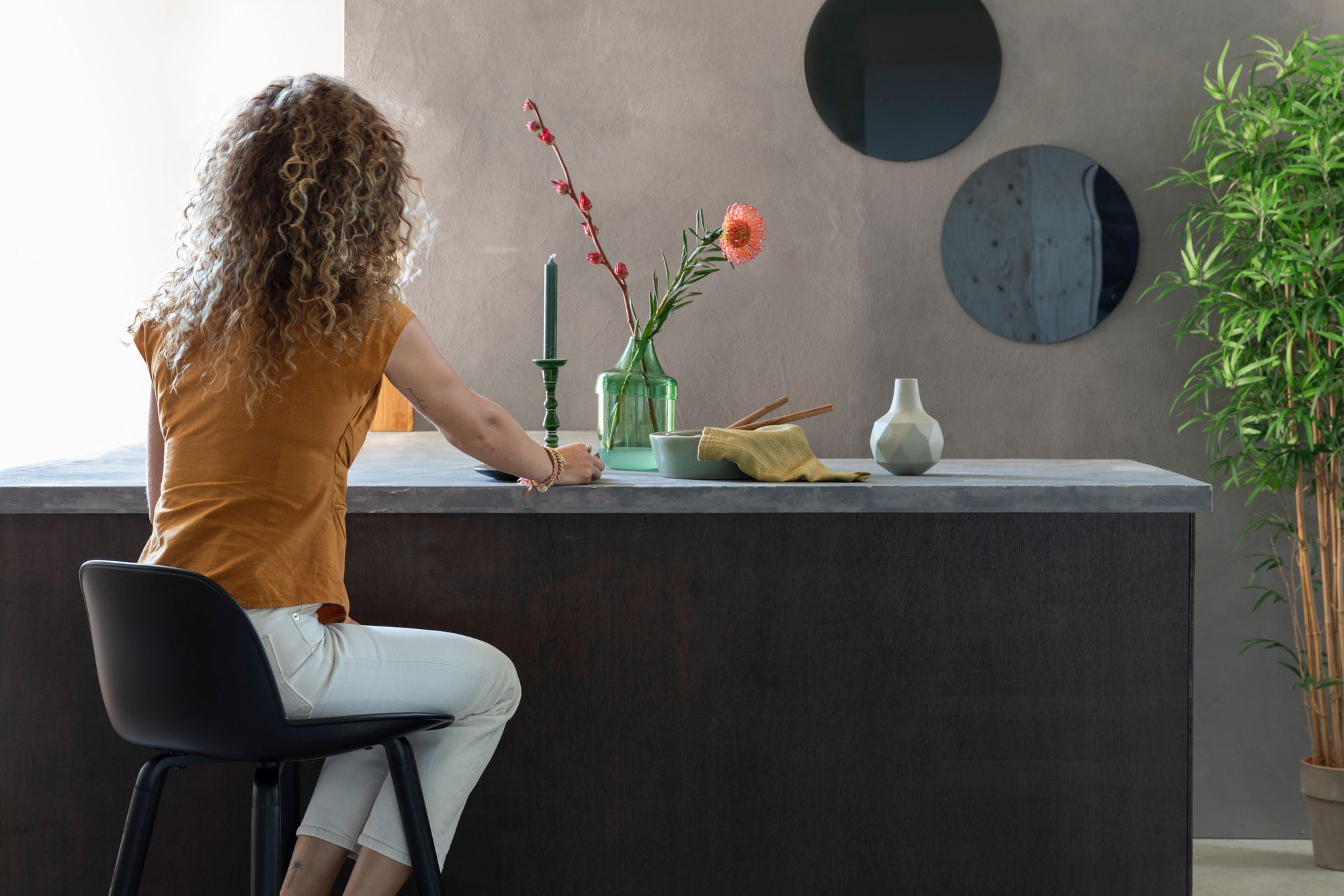 Zuiver Set of 2 Albert Kuip All Black Counter Stool