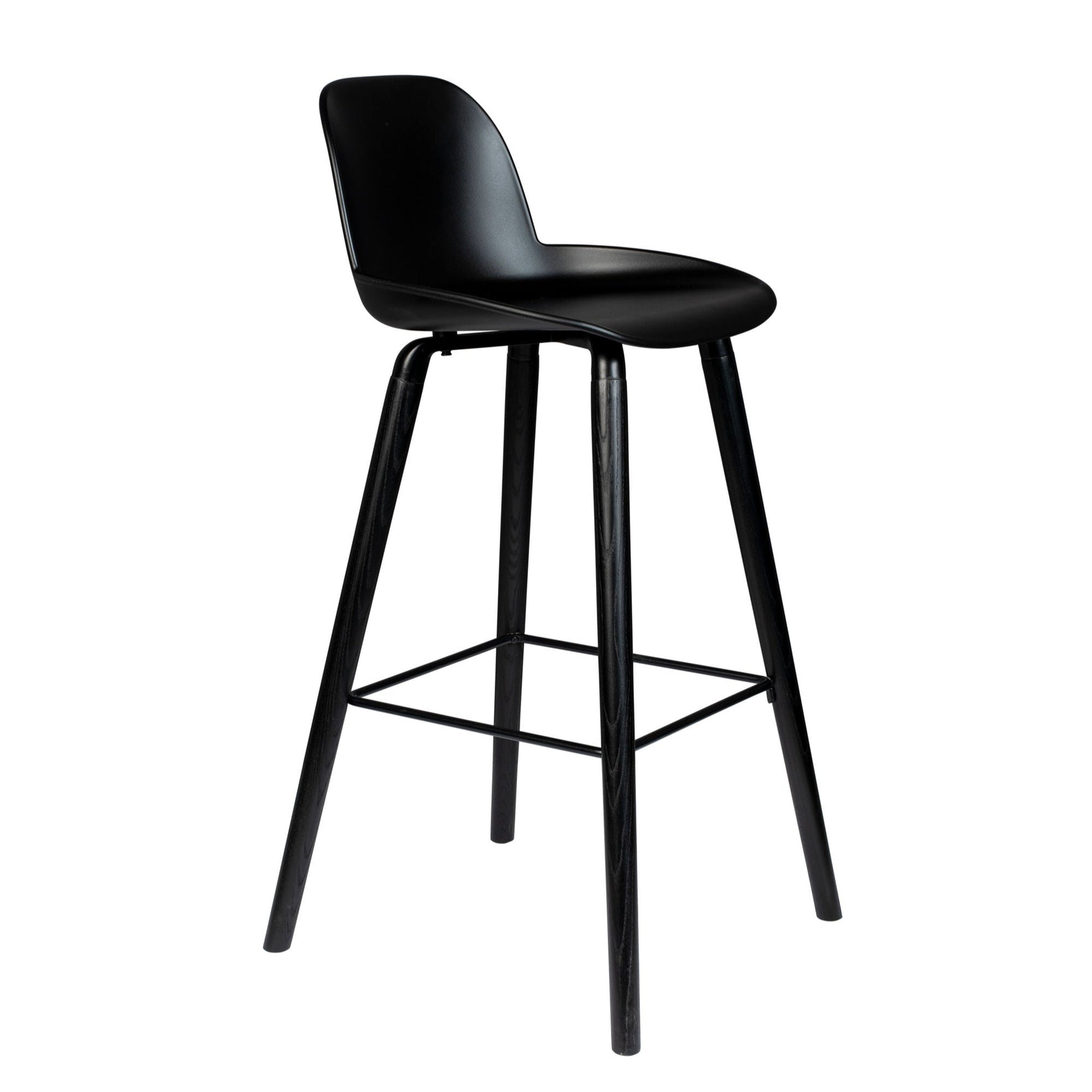 Zuiver Set of 2 Albert Kuip All Black Bar Stool