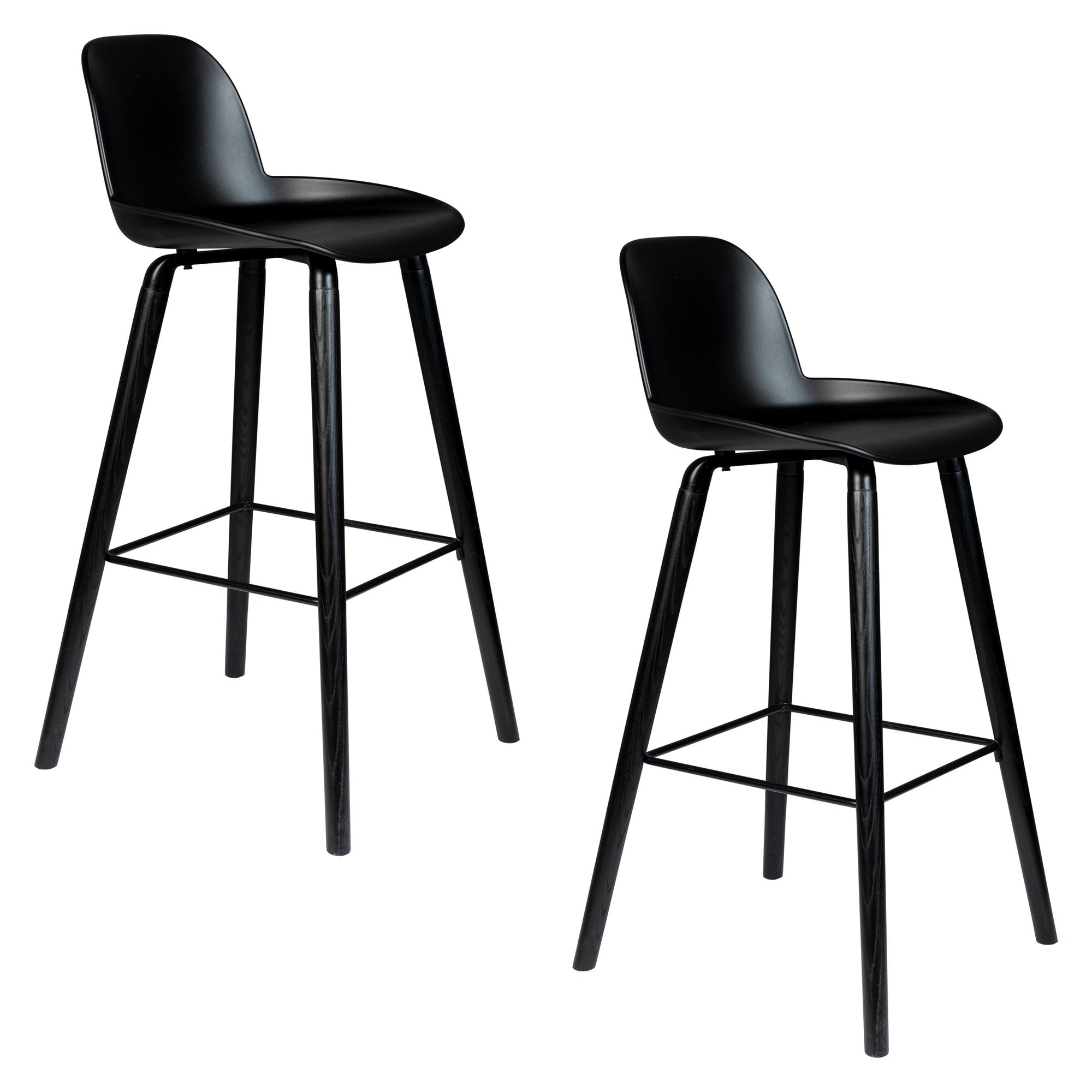 Zuiver Set of 2 Albert Kuip All Black Bar Stool