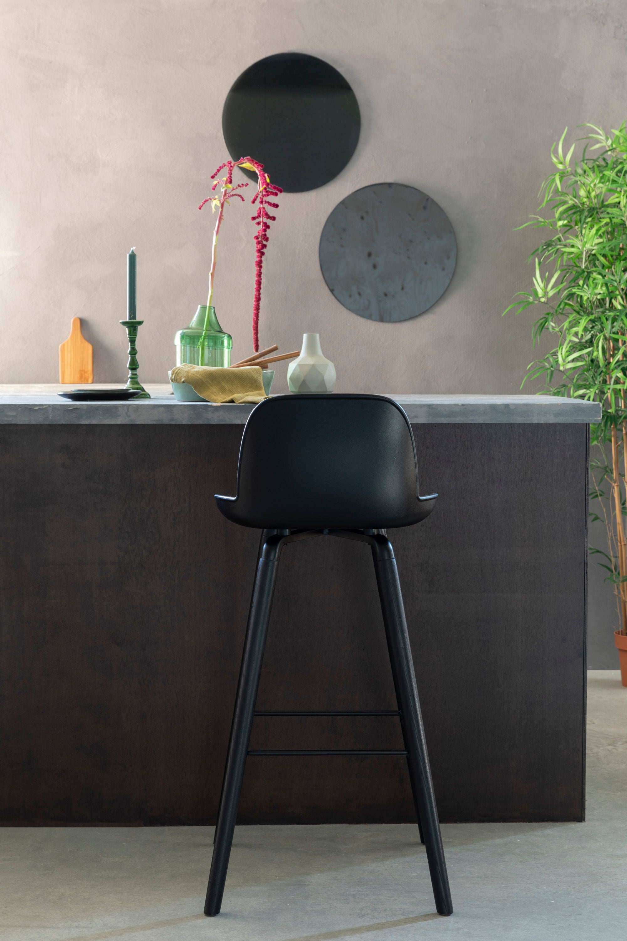 Zuiver Set of 2 Albert Kuip All Black Bar Stool