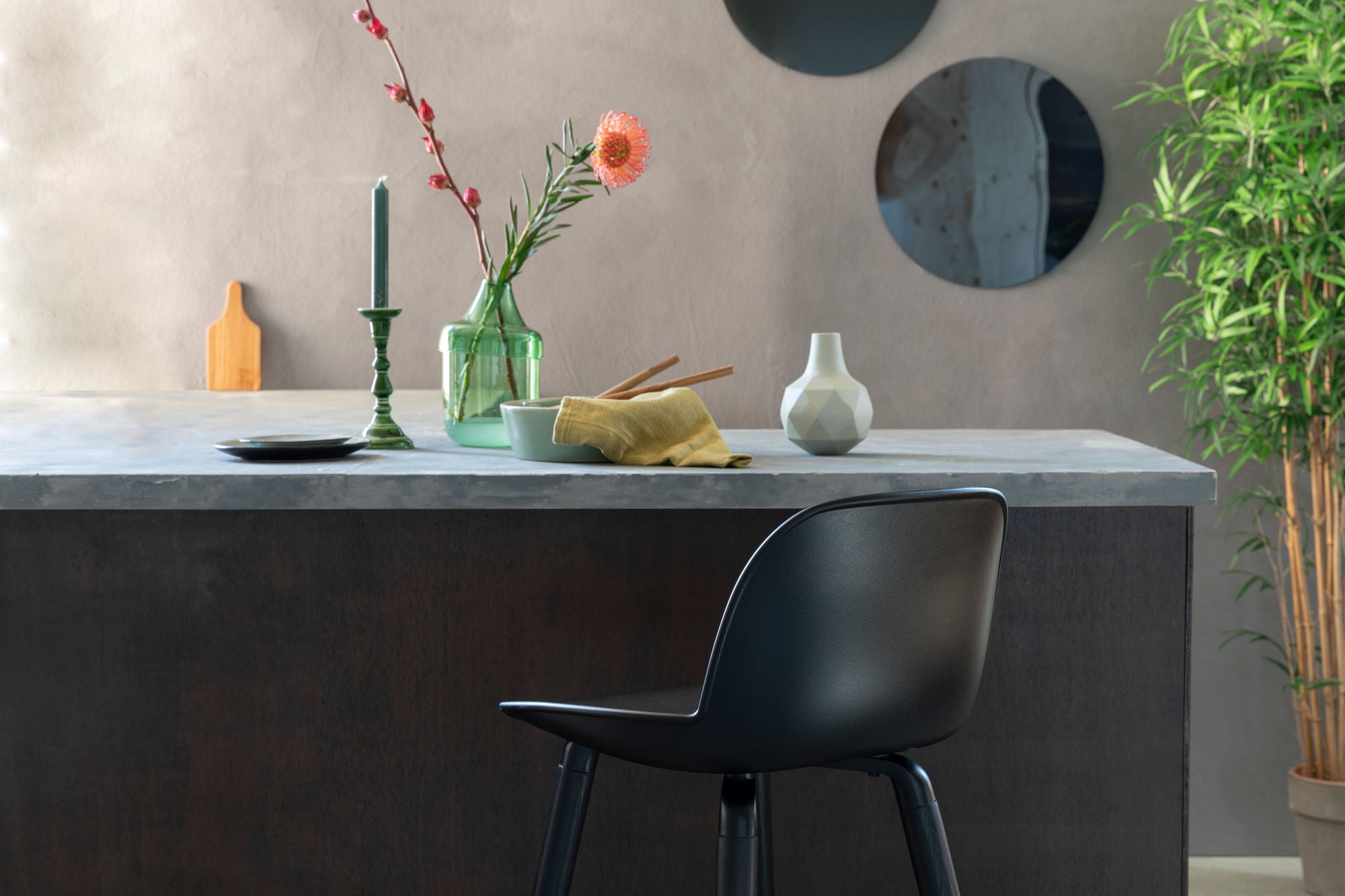 Zuiver Set of 2 Albert Kuip All Black Bar Stool