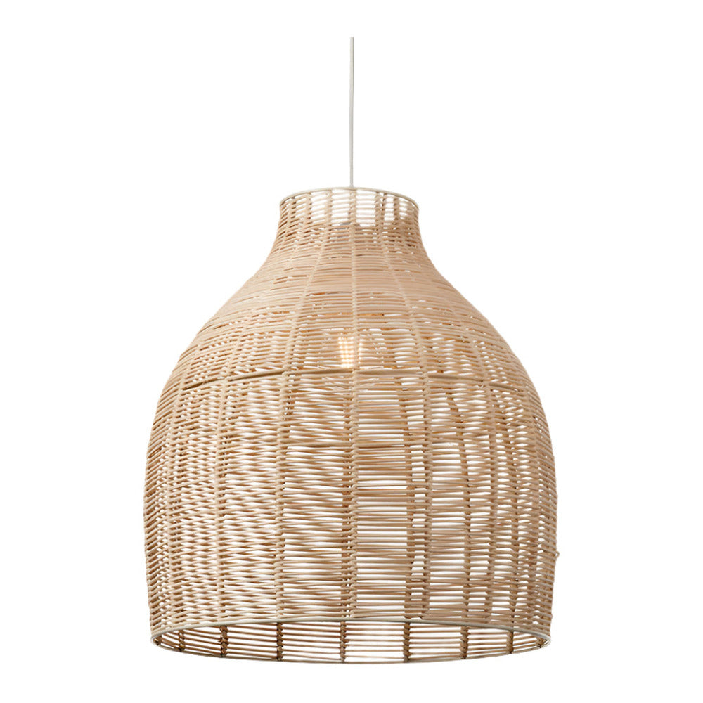 Caswell Natural Rattan Cloche Pendant Light