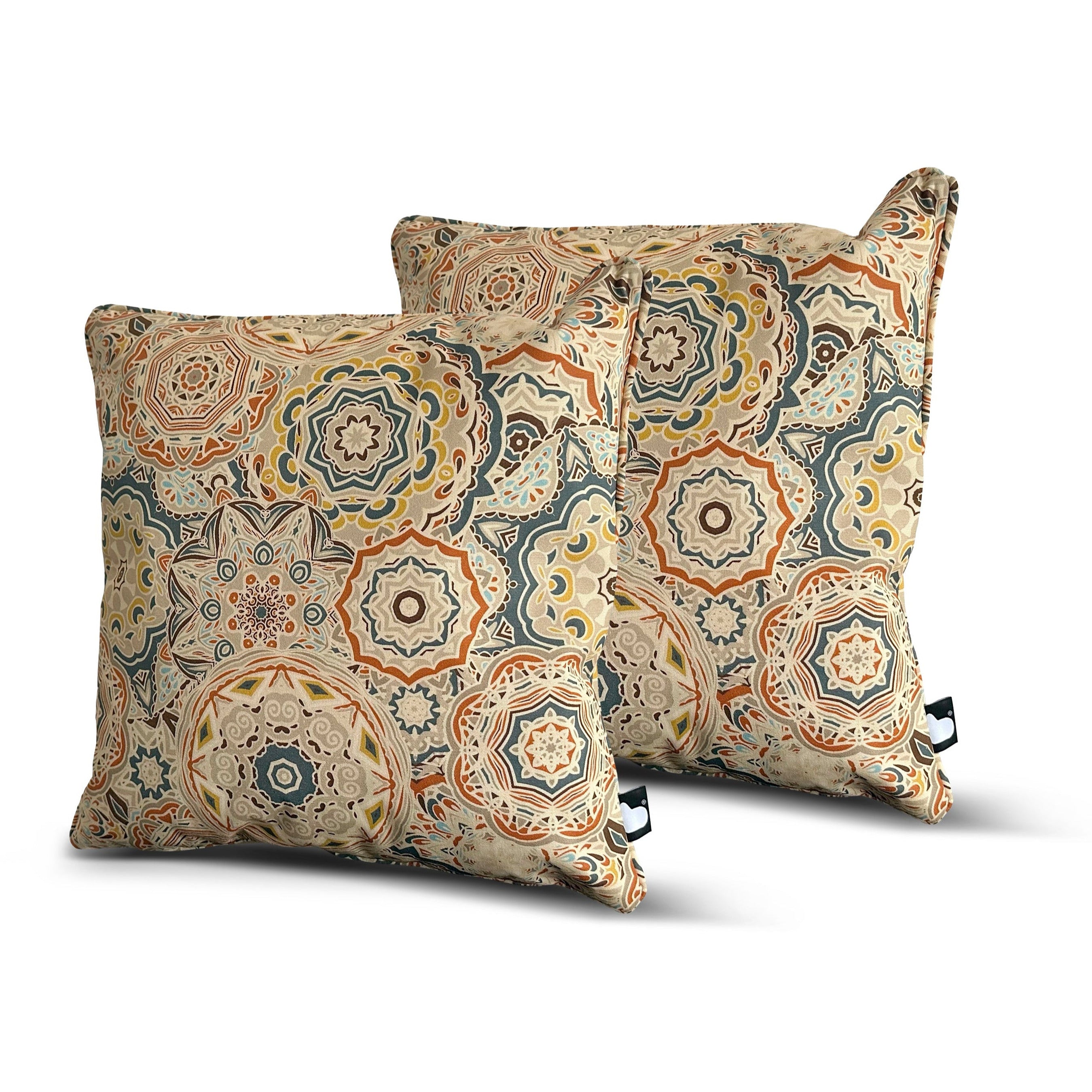 Outdoor Square B-Cushion Mandala Sand (Natural) | Pack of 2