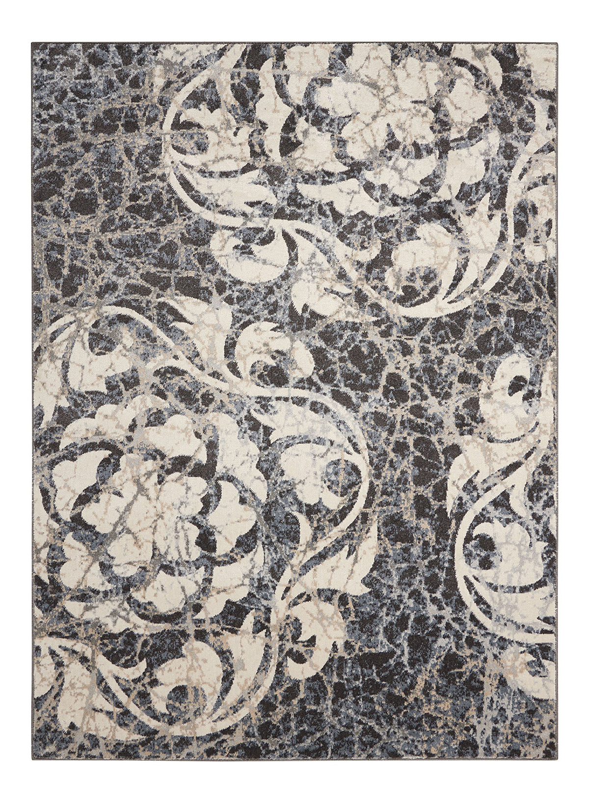 Nourison Maxell MAE10 Ivory/Charcoal Rug