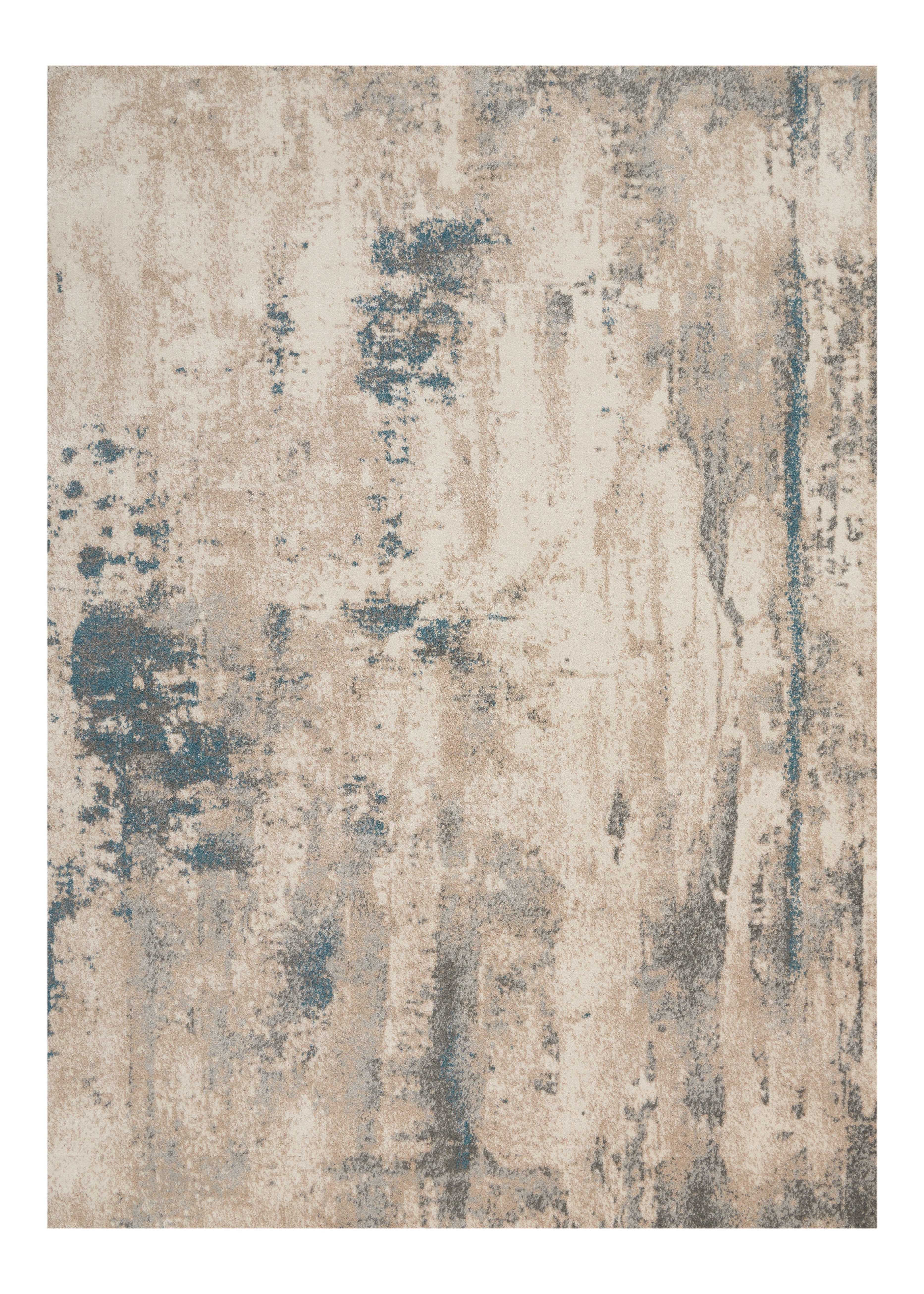 Nourison Maxell MAE17 Ivory/Teal Rug