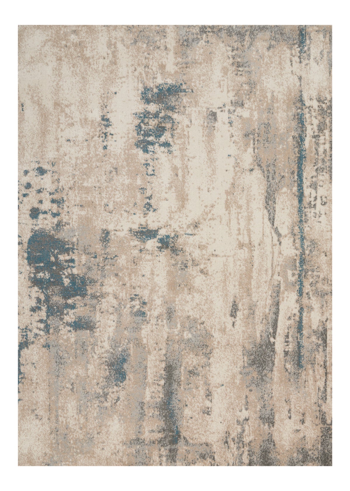 Nourison Maxell MAE17 Ivory/Teal Rug