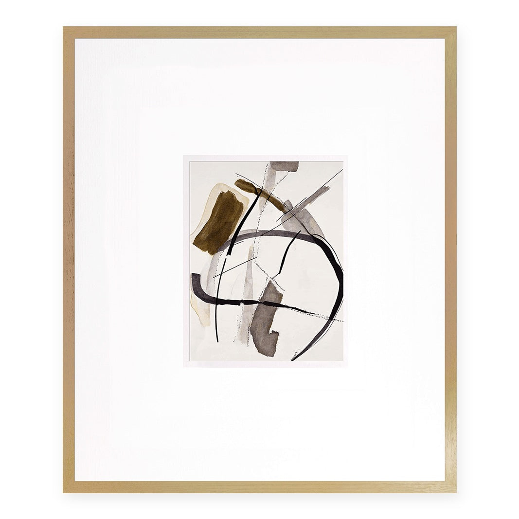 Neutral Lines I - Framed Wall Art - 64x54cm