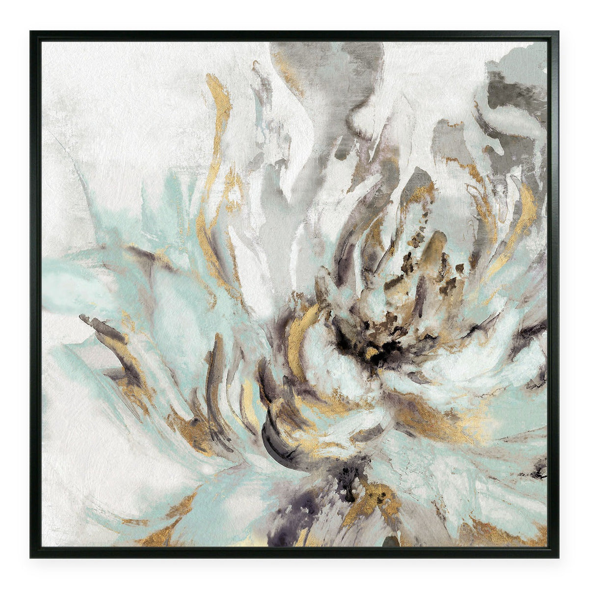 Touch of Teal II - Framed Wall Art - 94x94cm