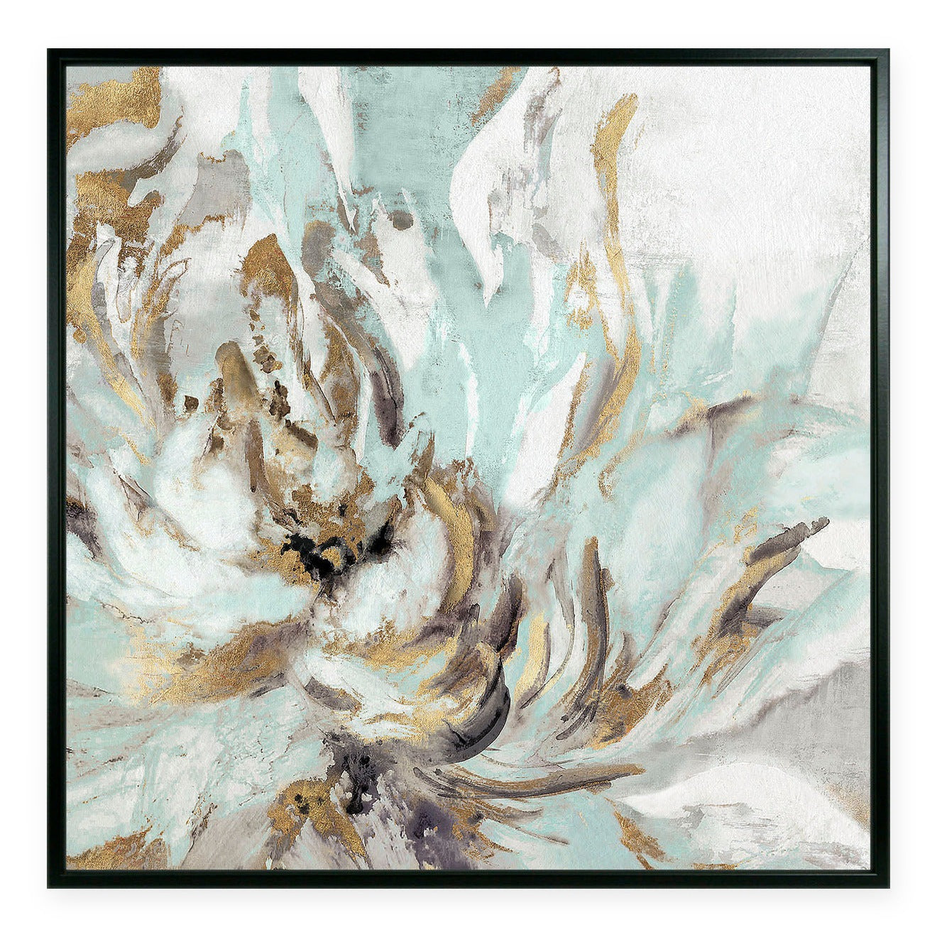 Touch of Teal I - Framed Wall Art - 94x94cm