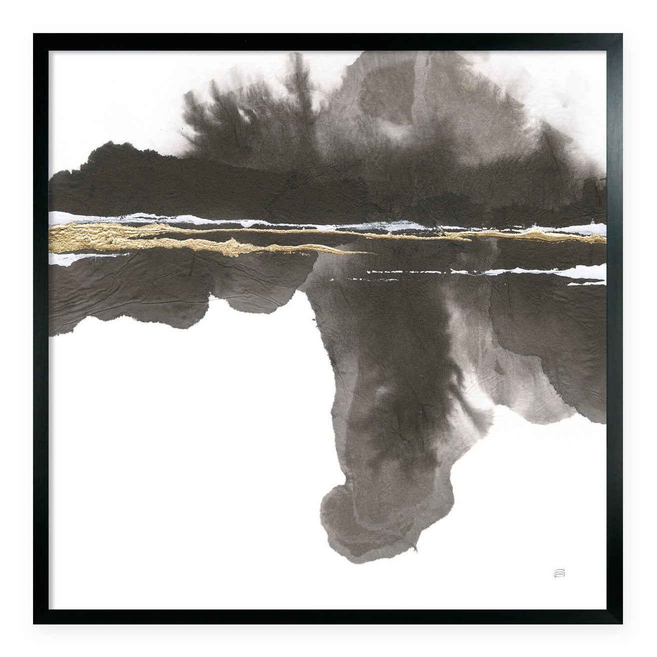 Mountain Reflection II - Framed Wall Art - 63x63cm