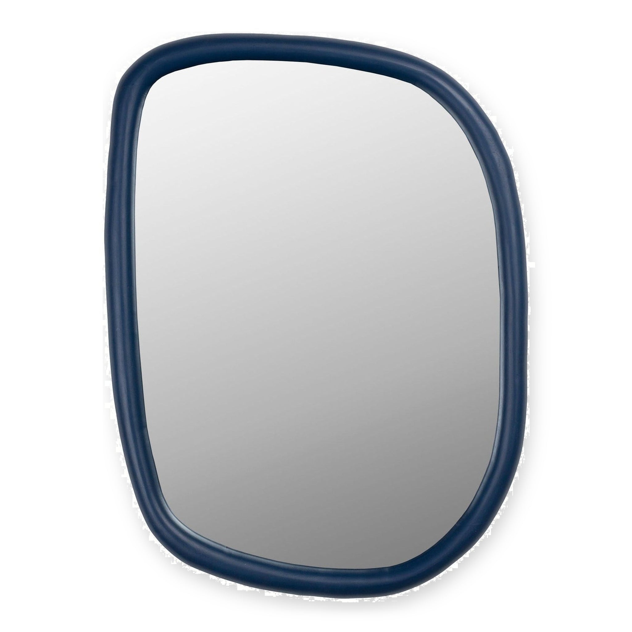 Zuiver Looks Organic Navy Blue Mango Wood Wall Mirror Medium