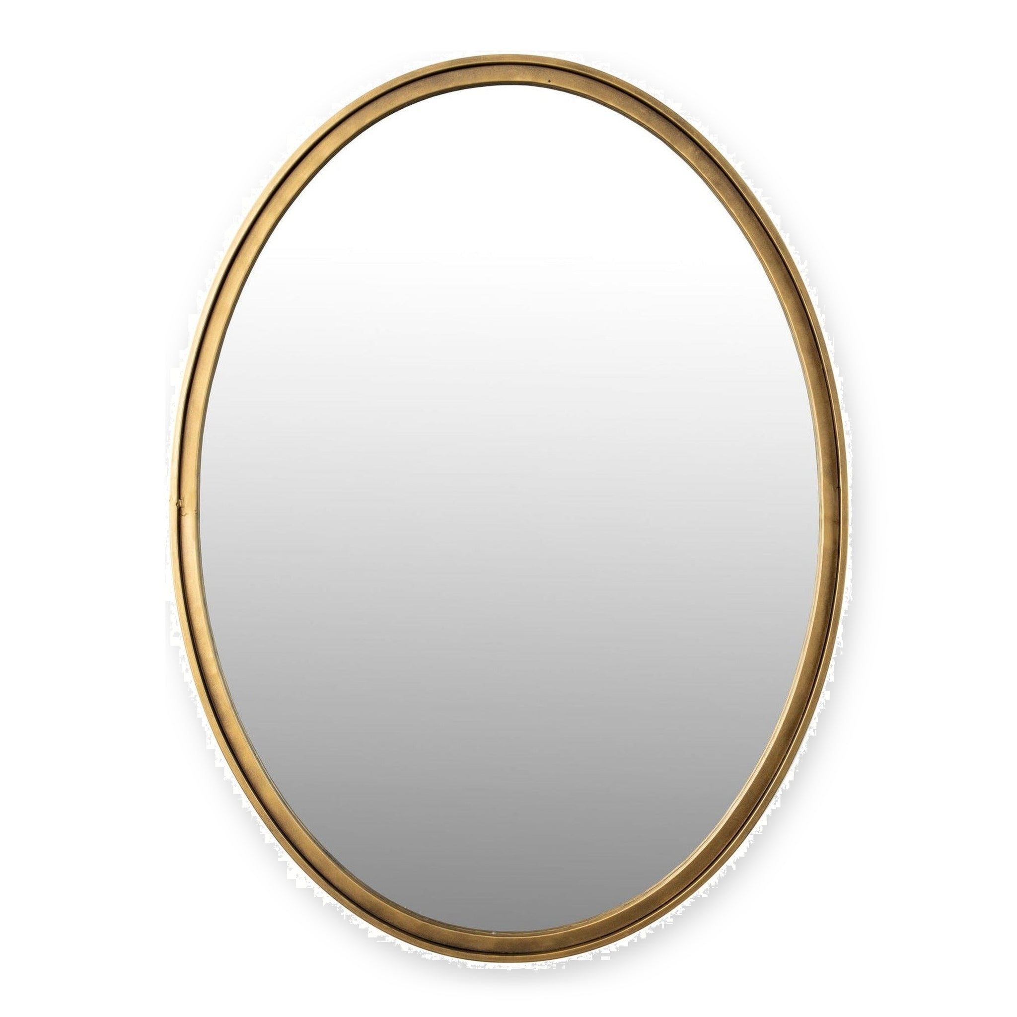 Matz Antique Brass Oval Wall Mirror