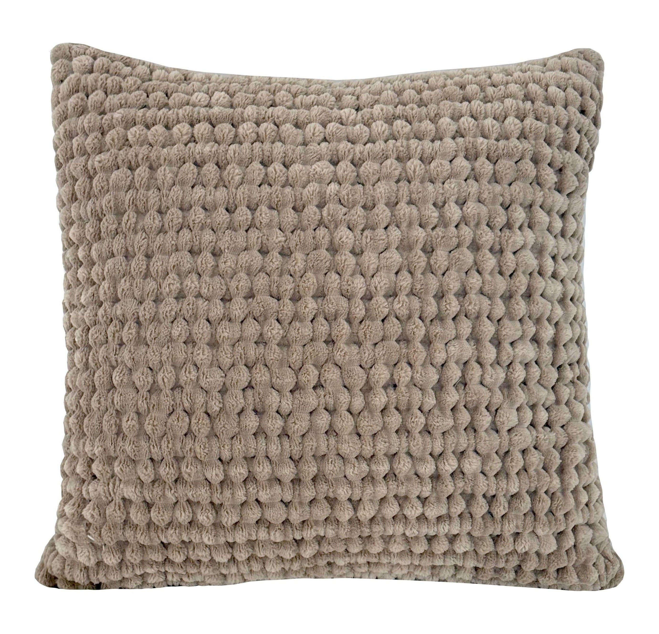 Malini Soft Bobble Texture Natural Square Cushion 50x50