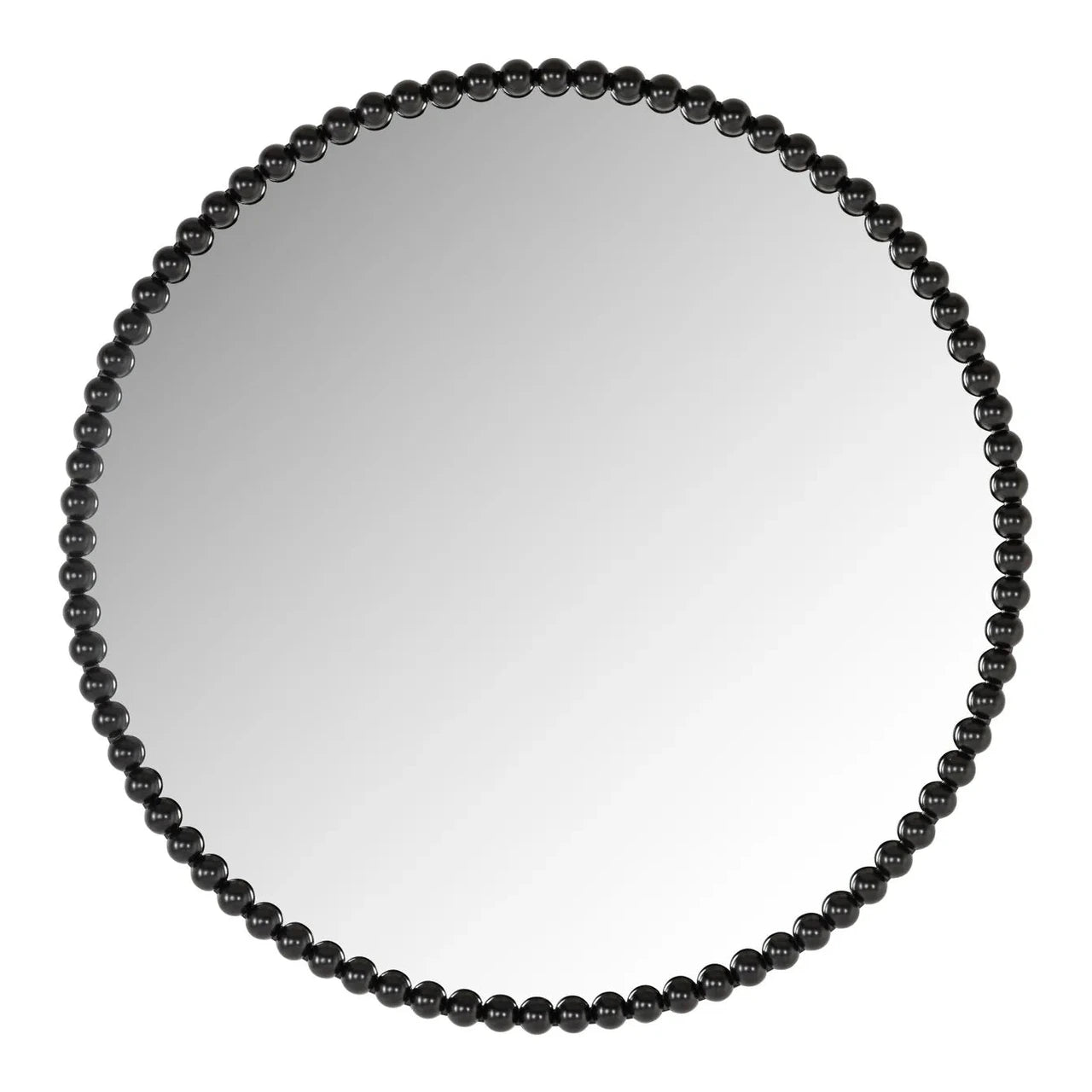 Richmond Interiors Laureen Black Beaded Round Wall Mirror