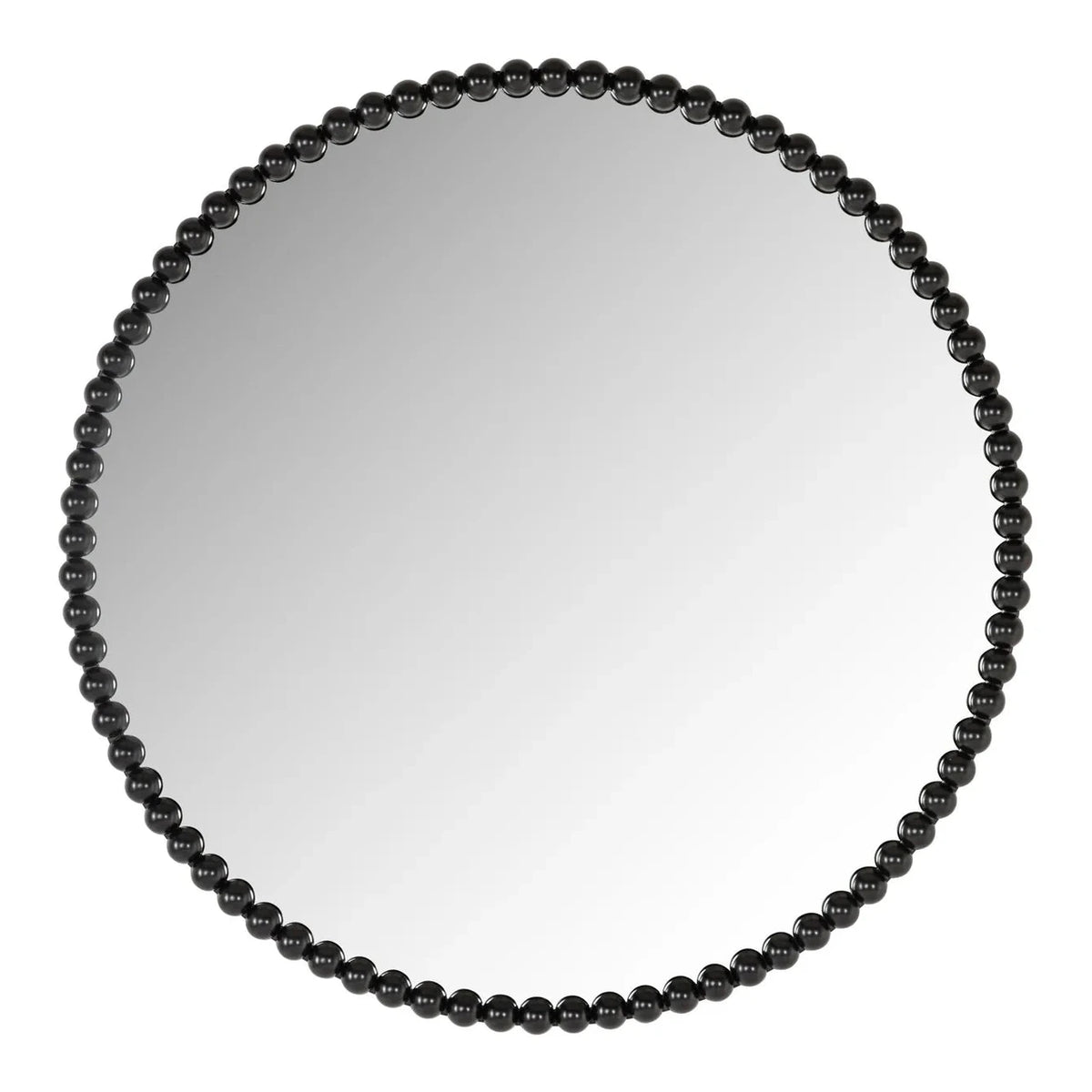 Richmond Interiors Laureen Black Beaded Round Wall Mirror